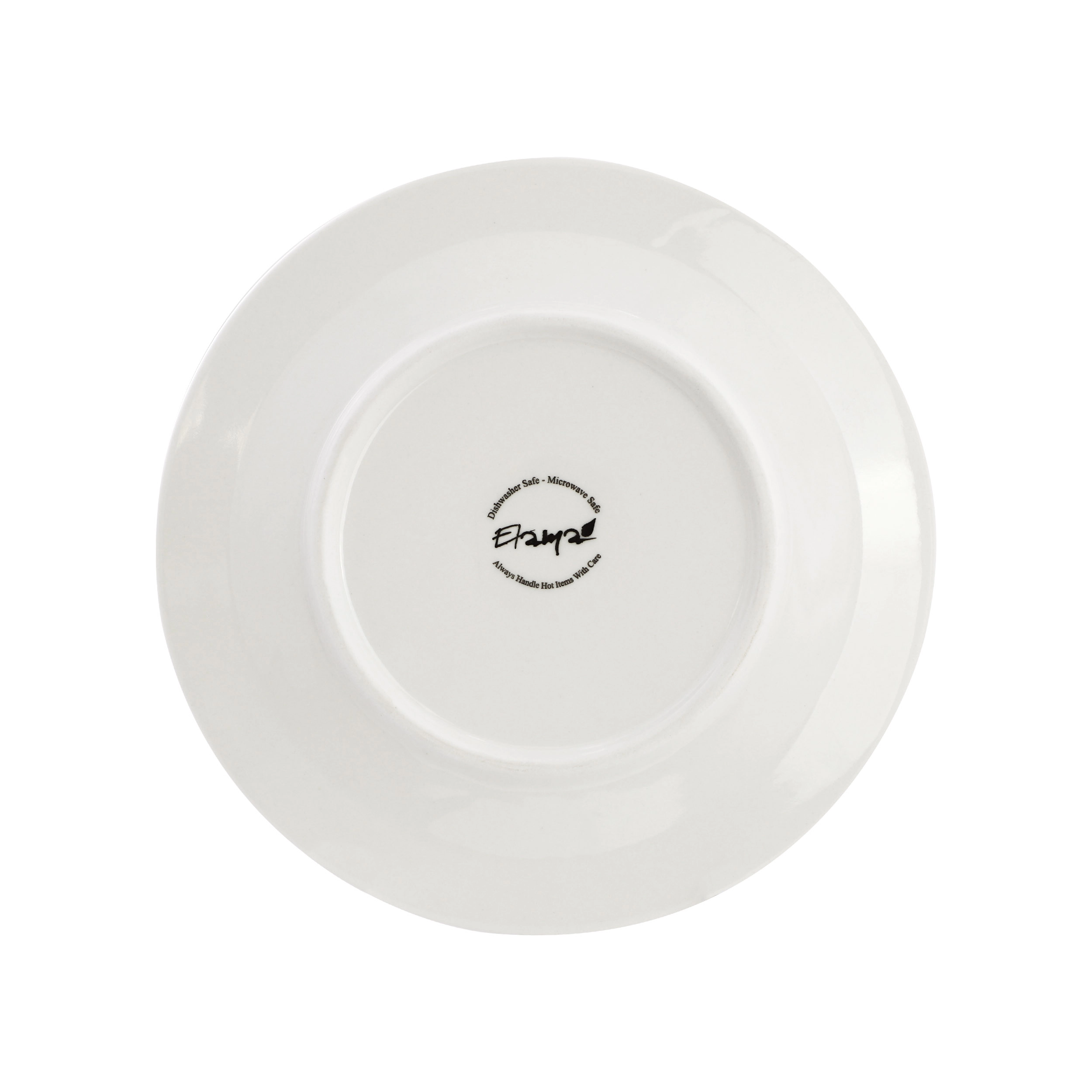 Elama Olevia 6 Piece Embossed Dot Stoneware Salad Plate Set in White