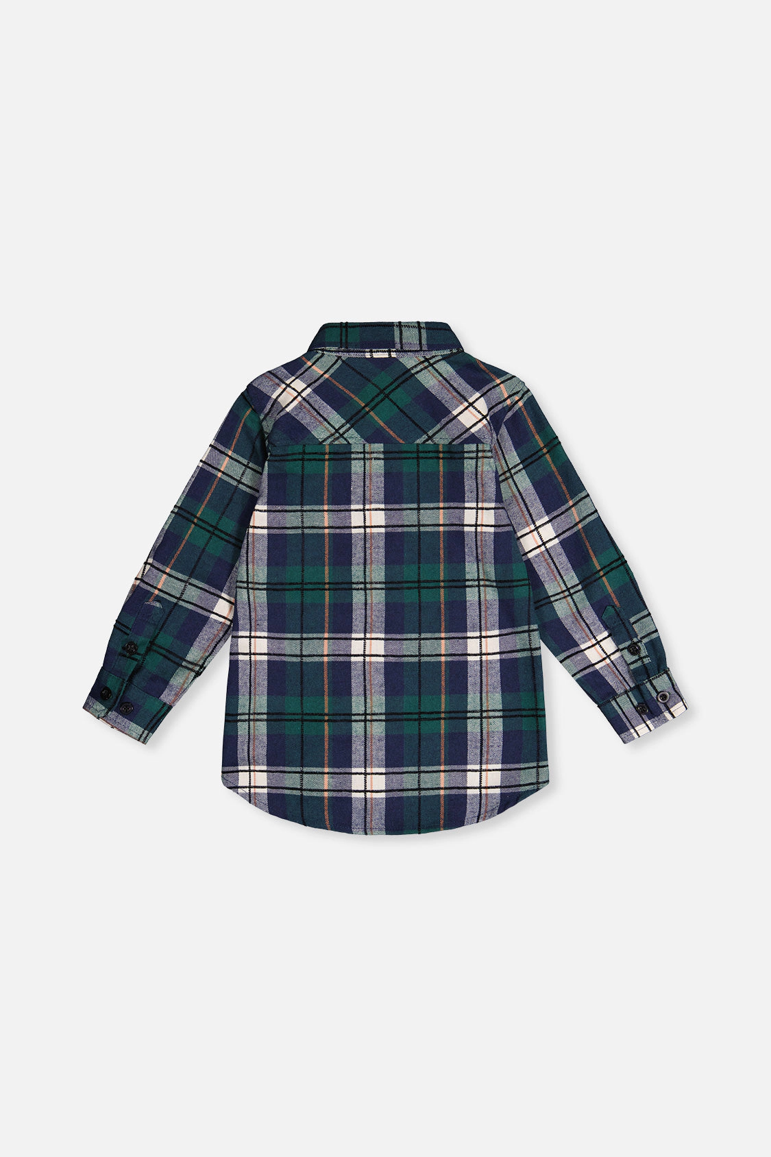 Deux par Deux Boys Long Sleeve Button-Front Plaid Shirt