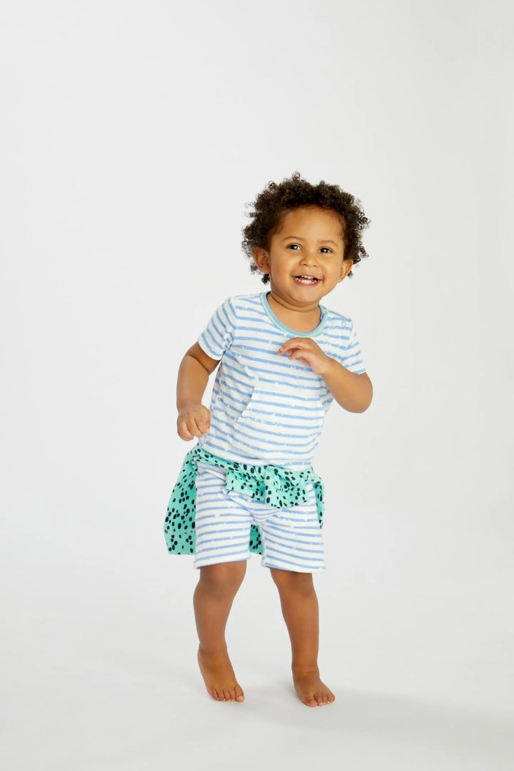 Rockets of Awesome Splatter Stripe Play Shorts For Baby