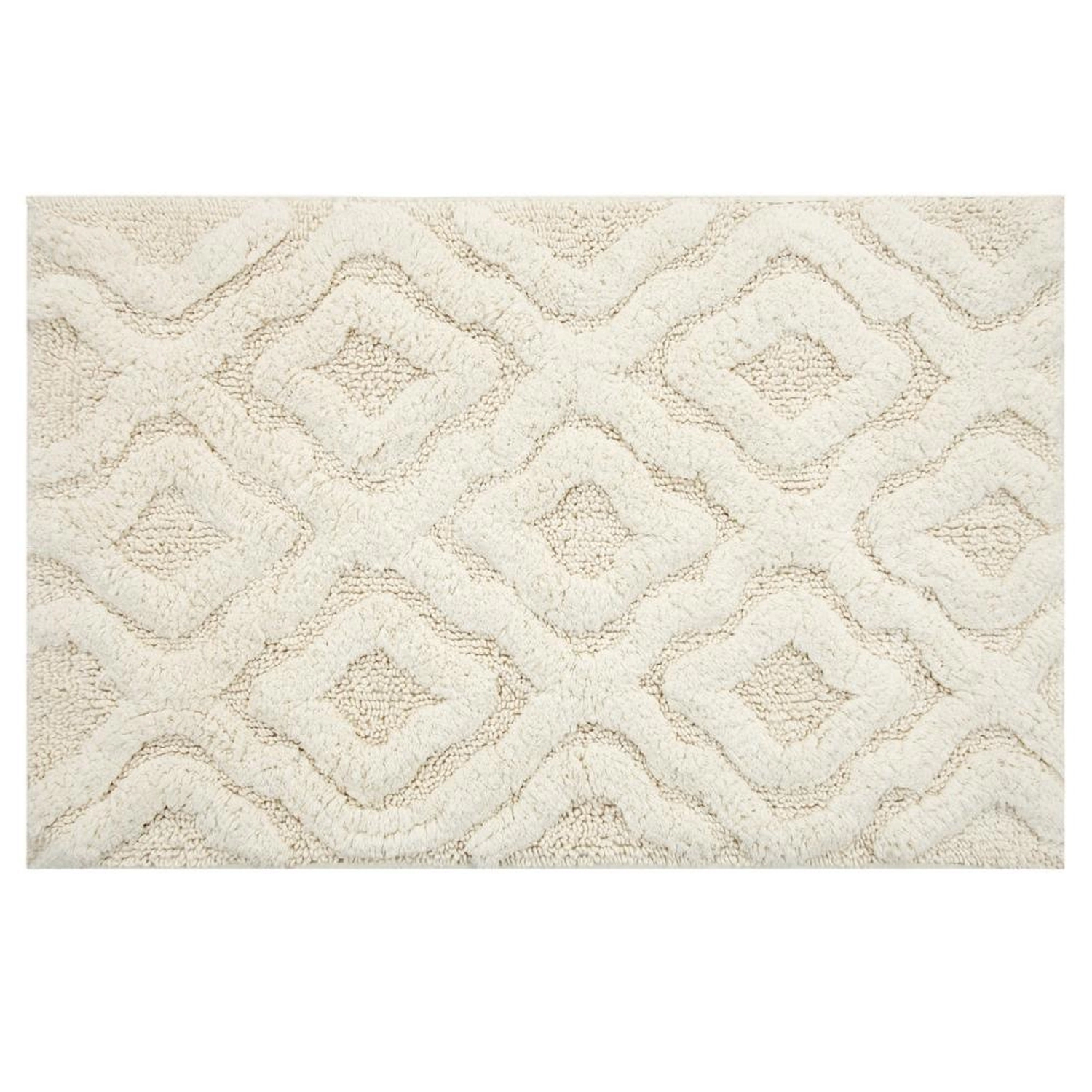 Knightsbridge Link Bath Rug Cotton Non Skid Back