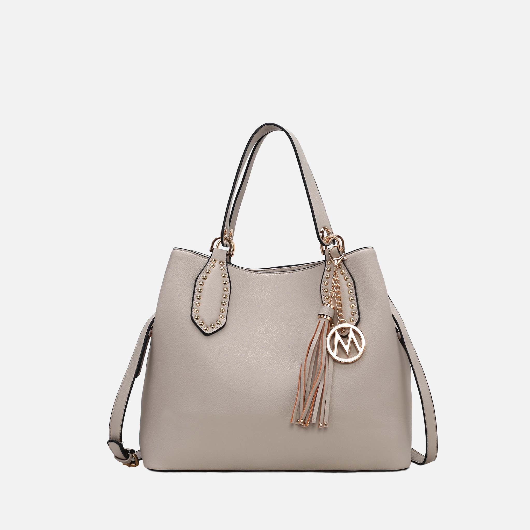 MKF Collection by Mia K Lana Vegan Leather Shoulder Bag with Removable Crossbody Strap