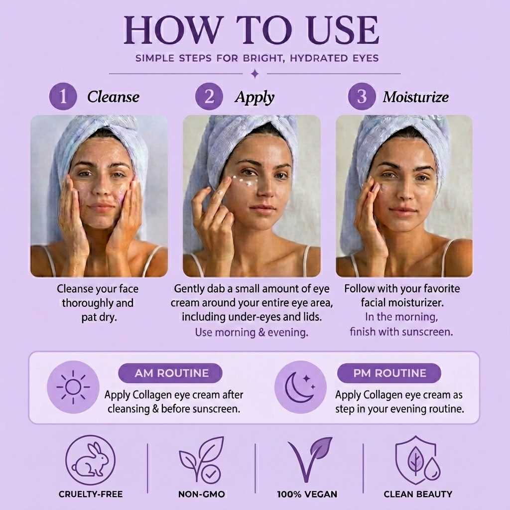 Lovery Collagen Moisturizing Eye Cream - Korean Skincare Firming & Hydrating Anti-Aging Eye Treatment