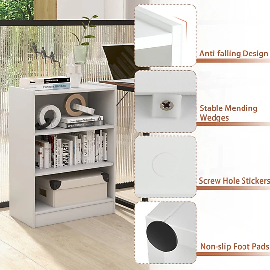 Hivvago 3-Tier Open Shelf Organizer for Small Spaces