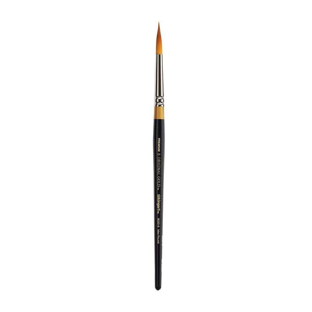 KINGART Original Gold 9020 Ultra Round Golden Taklon Brush