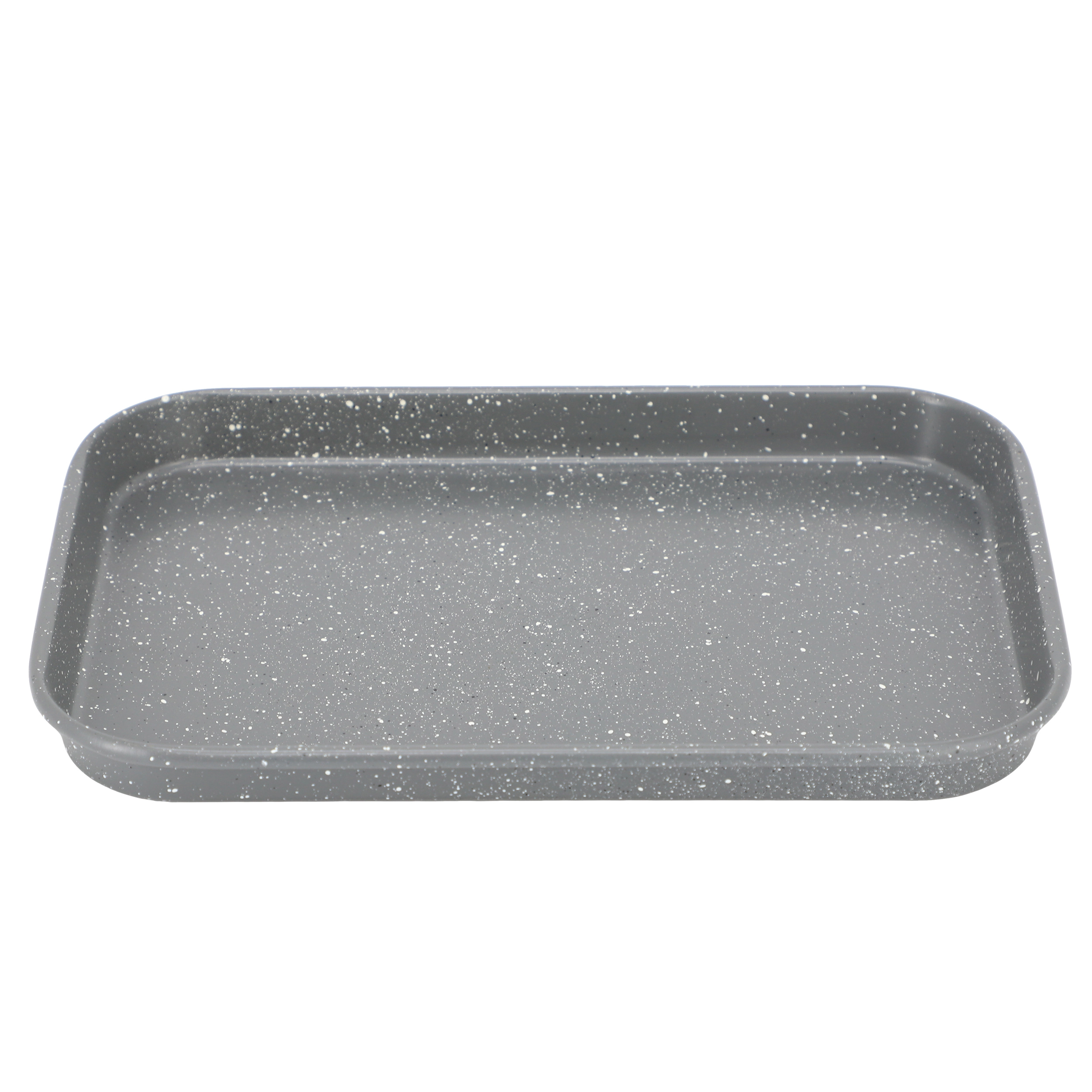 Oster Greystone 4 Piece Nonstick Carbon Steel Toaster Oven Bakeware Set in Speckled Grey