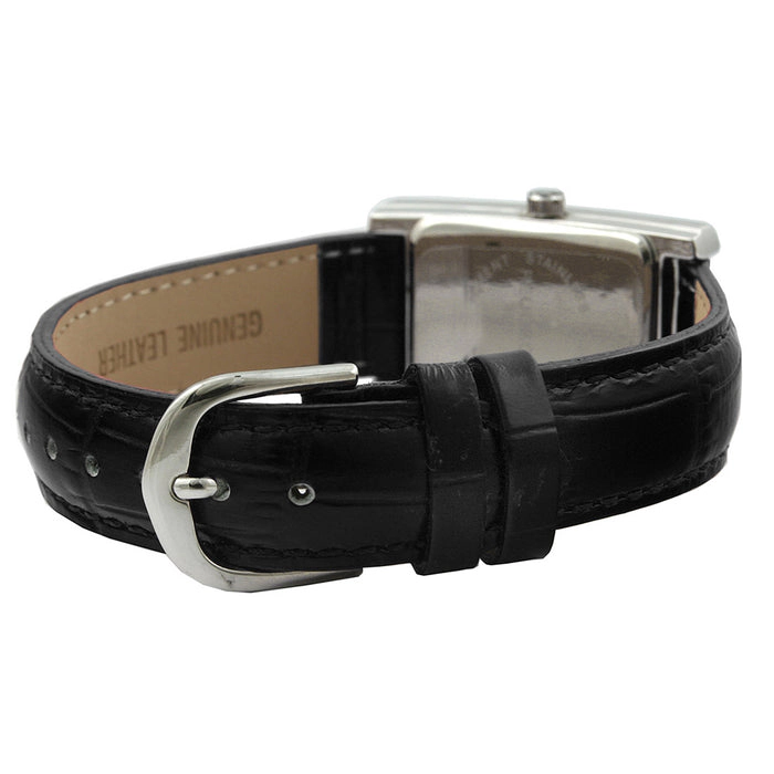 Peugeot Women's Watch 34x20mm Contour Dress Black Leather Strap