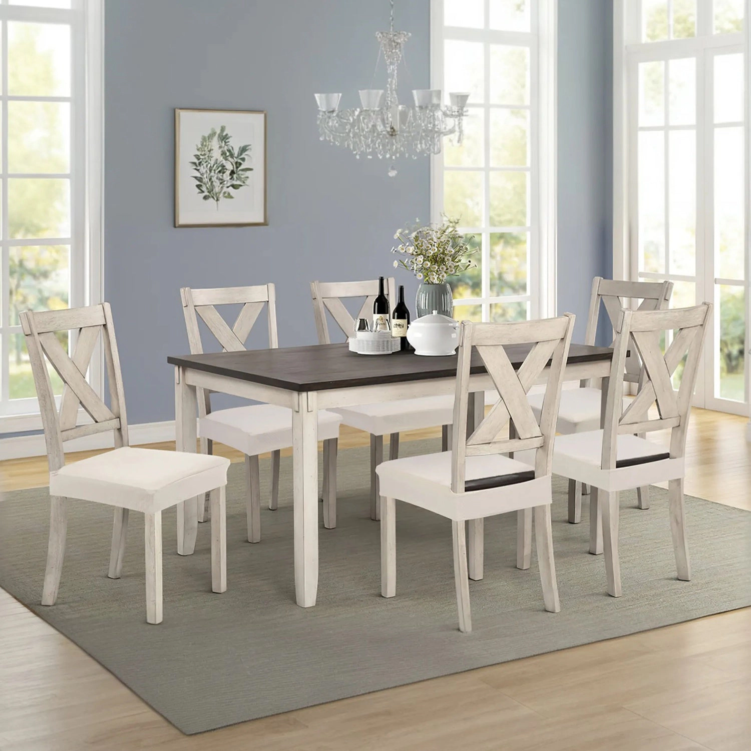 GBruno 4-Pc Waterproof Dining Chair Seat Slipcovers