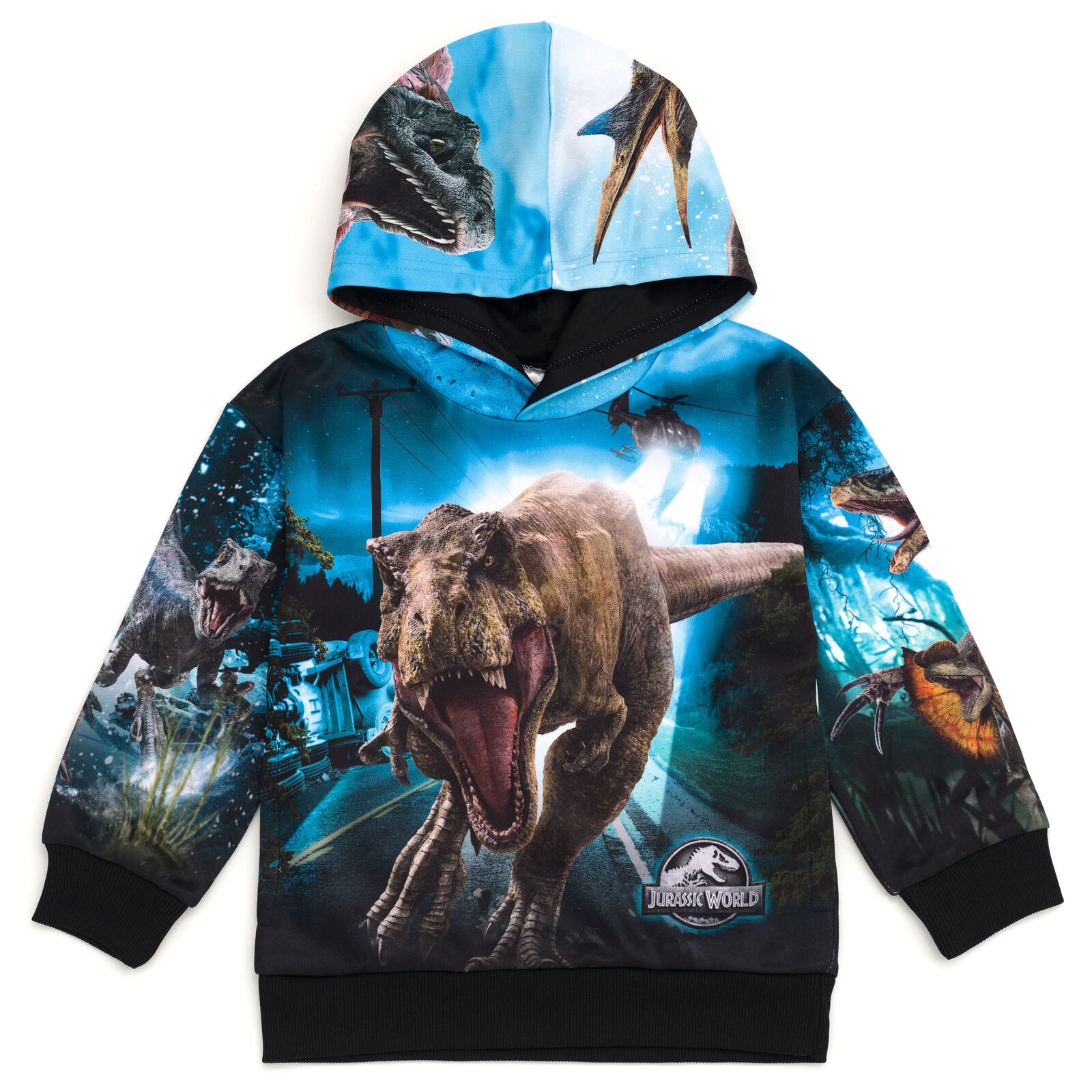 Jurassic World Park T-Rex Boys' Fleece Hooded Sweatshirt