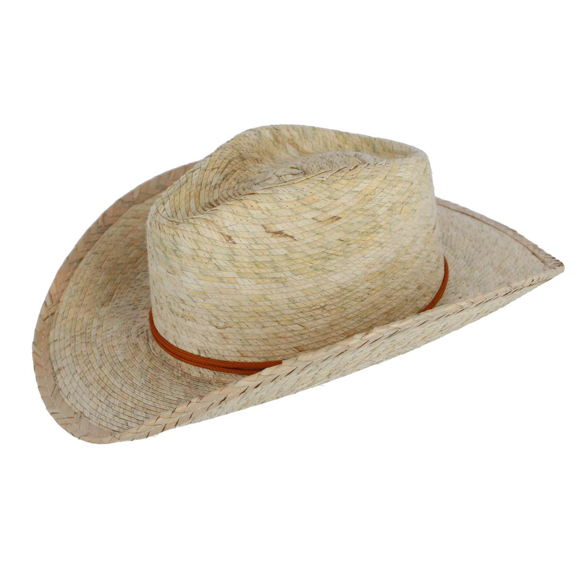 CTM Unisex Cabo Straw Cowboy Hat with Shapeable Brim