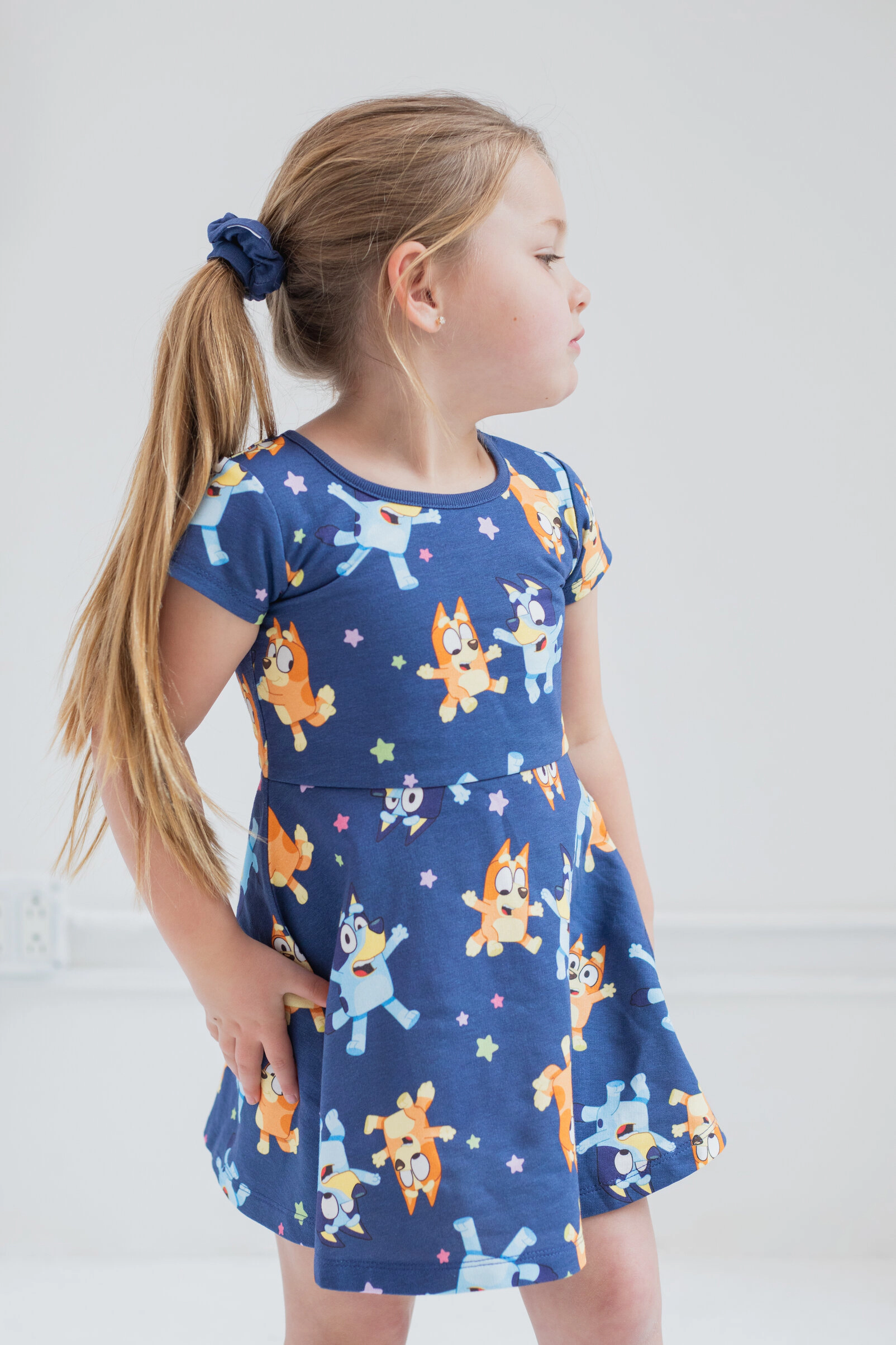 Bluey Girls' 2-Piece Skater Dress and Scrunchie Set