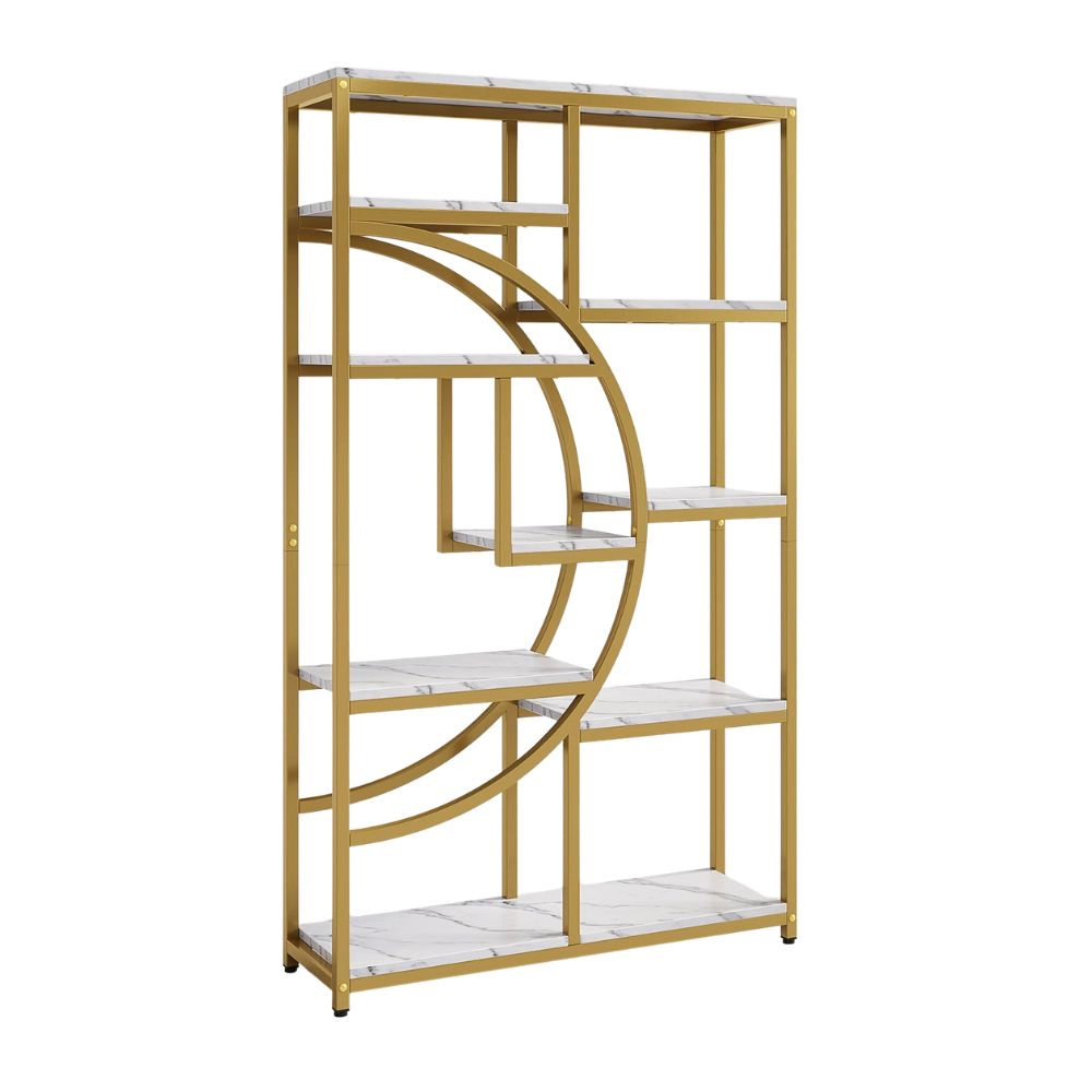Tribesigns Freestanding Bookshelf, 68.9" Etagere Bookcase with 9 Open Shelves