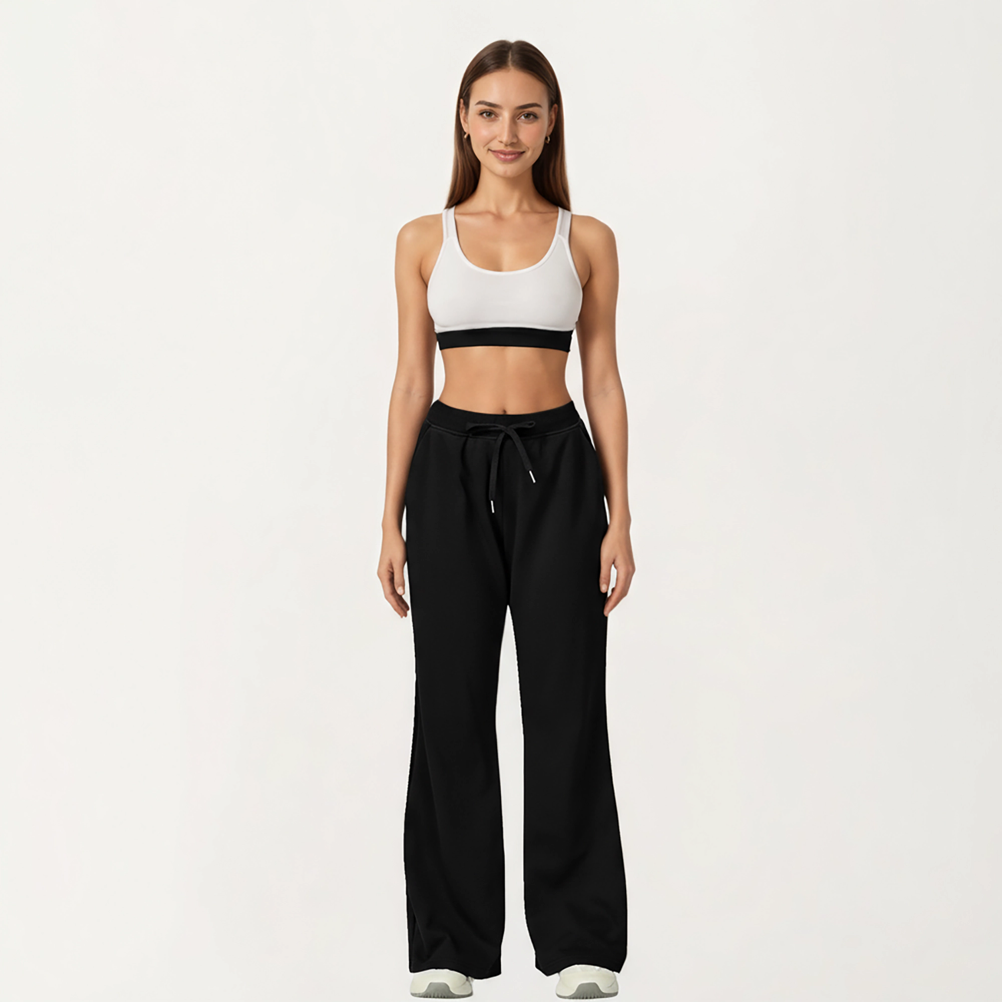 Anna-Kaci Women's Wide-Leg High-Waist Drawstring Pants with Relaxed Fit and Soft Stretch Fabric