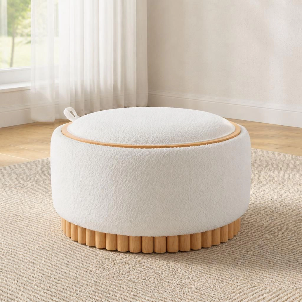 GOODSILO Square Upholstered Multi Functional Ottoman