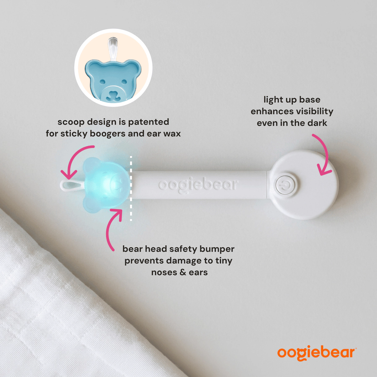 oogiebear Brite Light up Nose & Ear Picker Kit