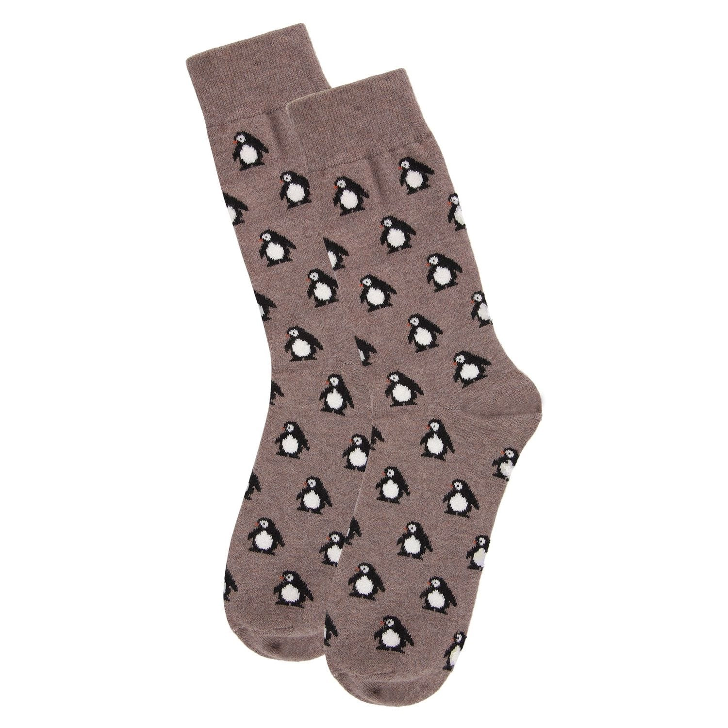 MeMoi Men's Penguins Luxuriously Soft Cashmere Crew Socks