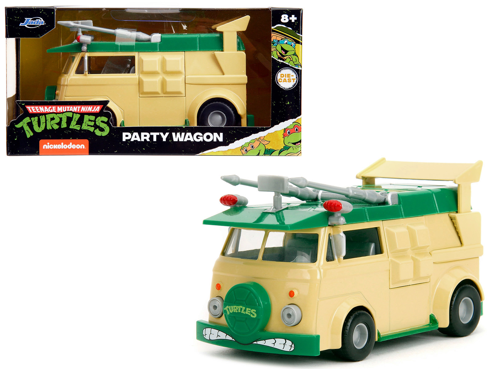 Jada Party Wagon Green and Beige "Teenage Mutant Ninja Turtles" "Hollywood Rides" Series Diecast Model Car by Jada