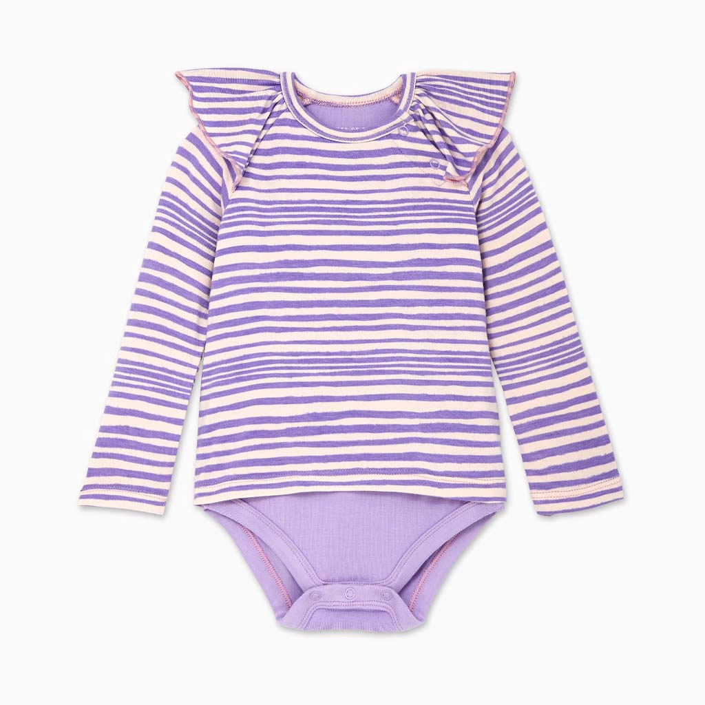 Rockets of Awesome Stripe 2-Fer Bodysuit For Baby Girl