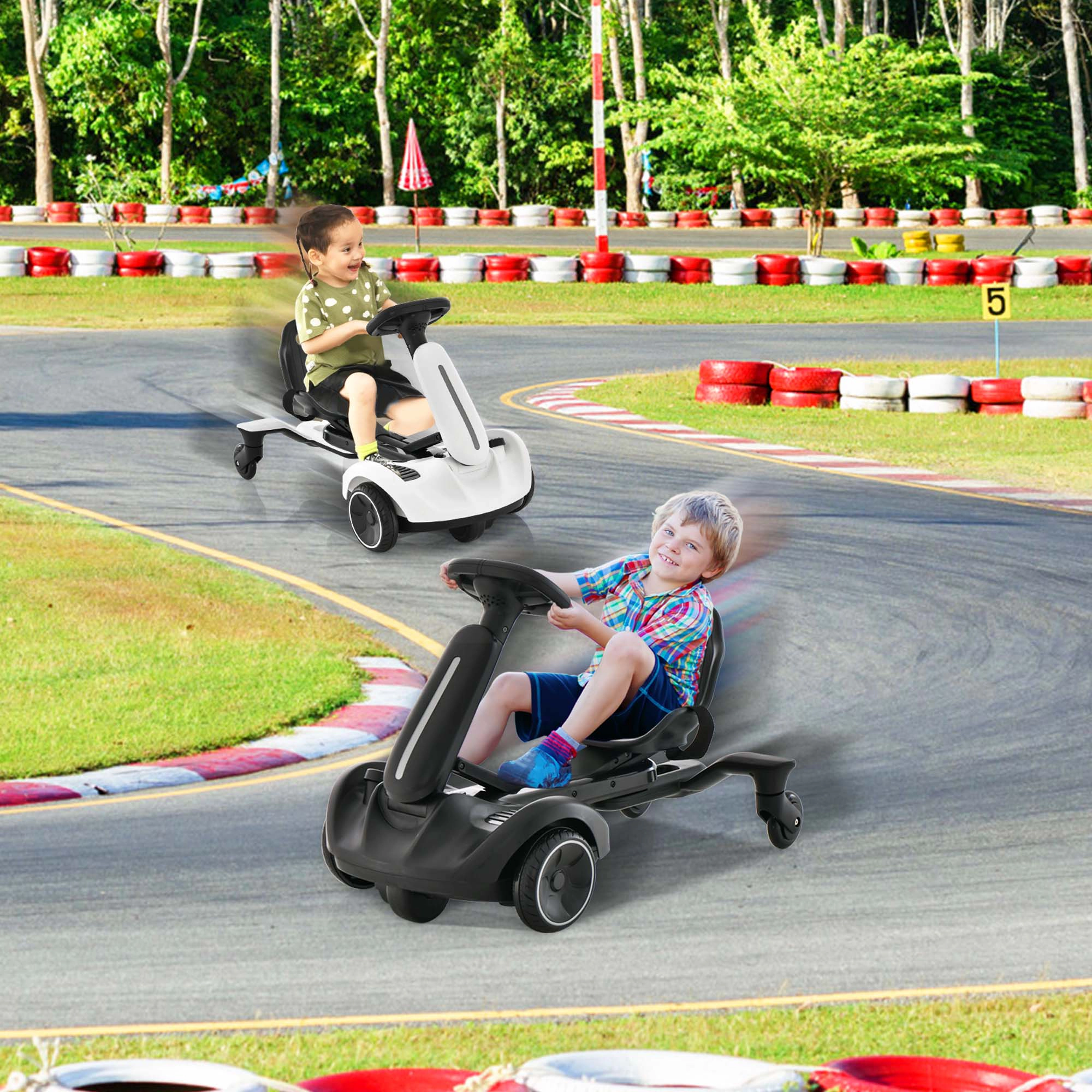 Costway 6V Kids Ride On Drift Car Electric Drifting Go Kart for with 360° Spin