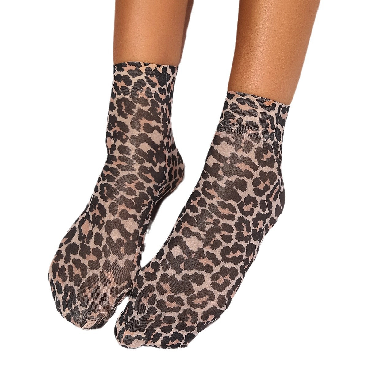 5 Pairs Leopard Print Socks Women Ankle