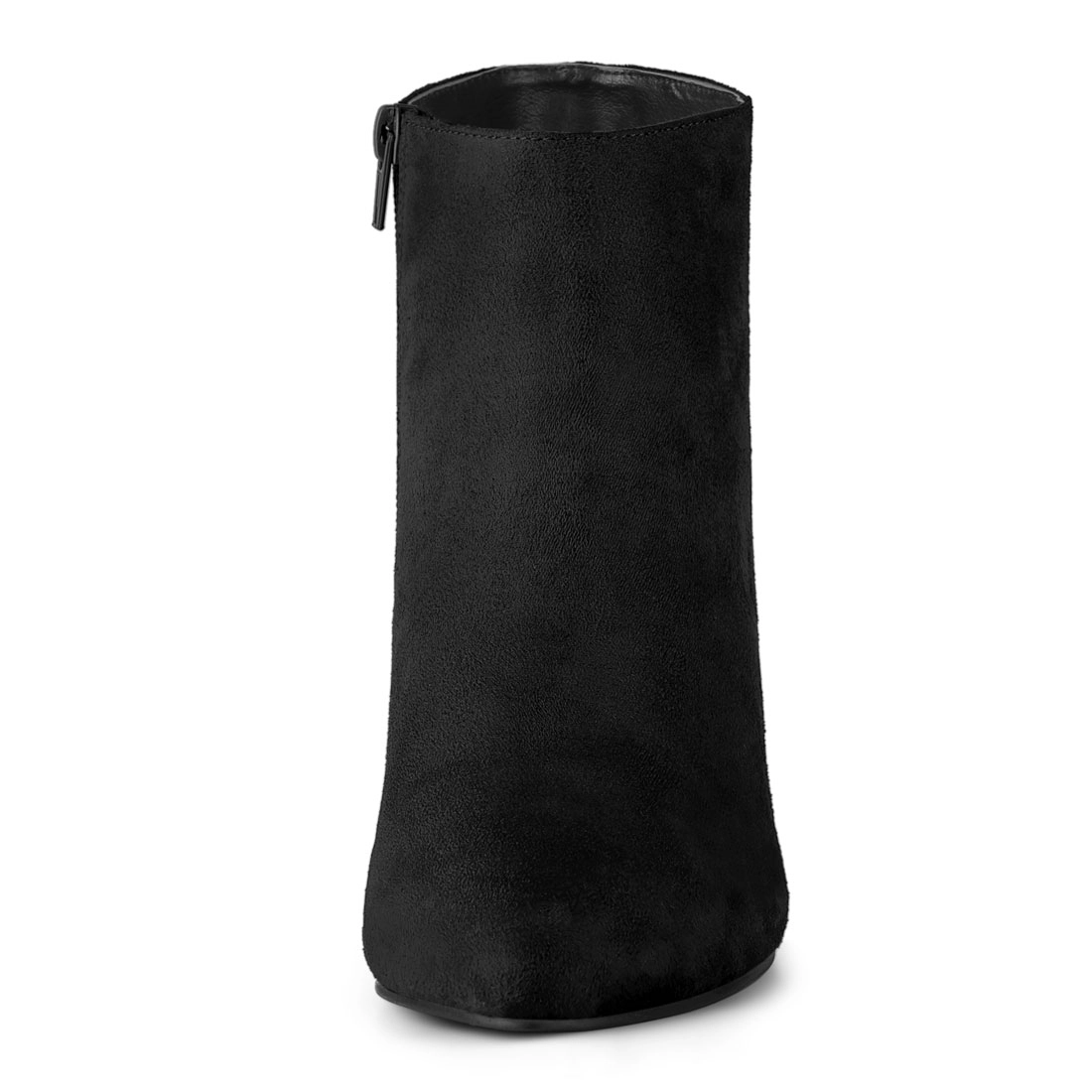 BLISSFUL STEP Women's Pointed Toe Zip Stiletto Kitten Heel Ankle Booties