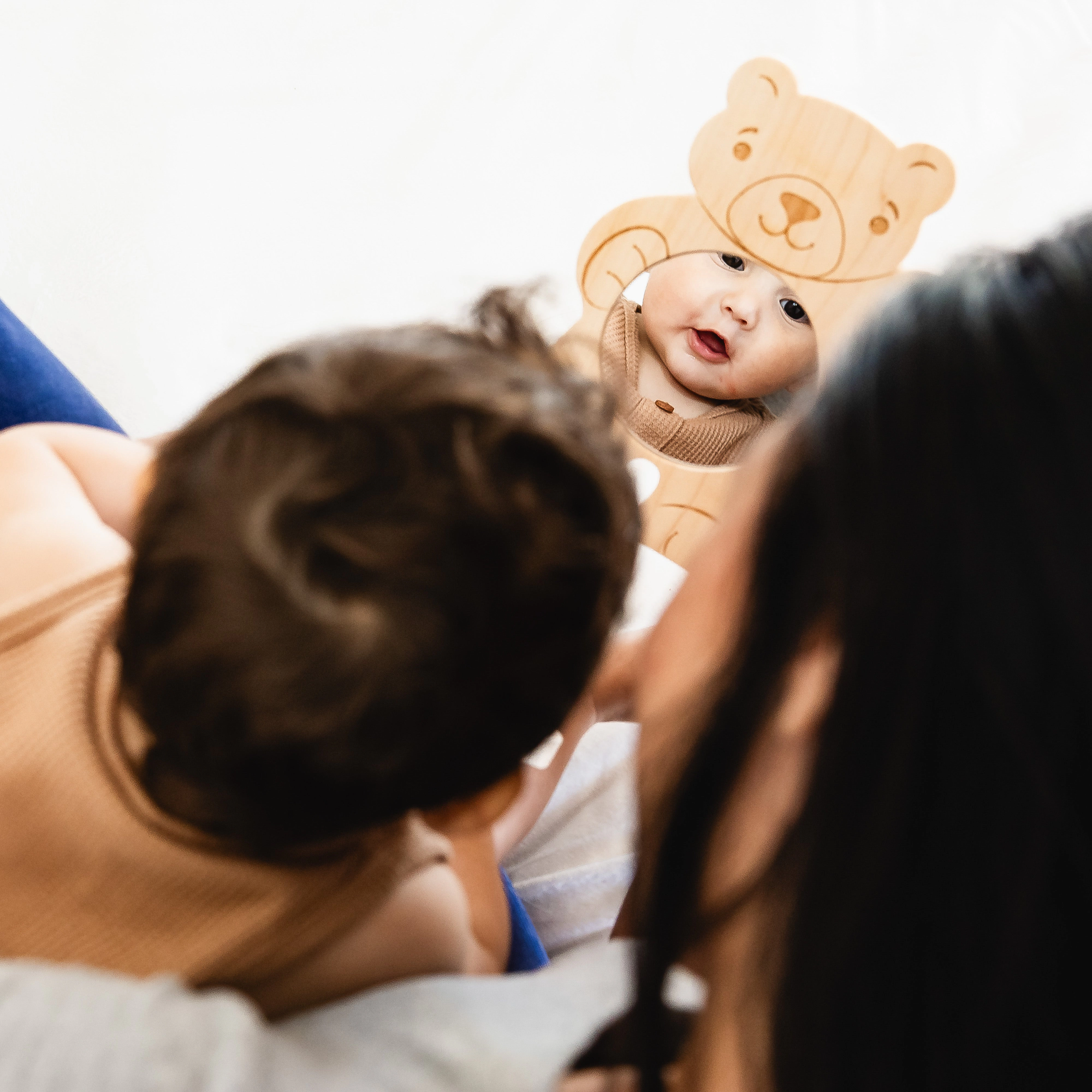 Look at Me! Little Explorers Baby First Mirror - Bear Wooden Mirror Made in the USA