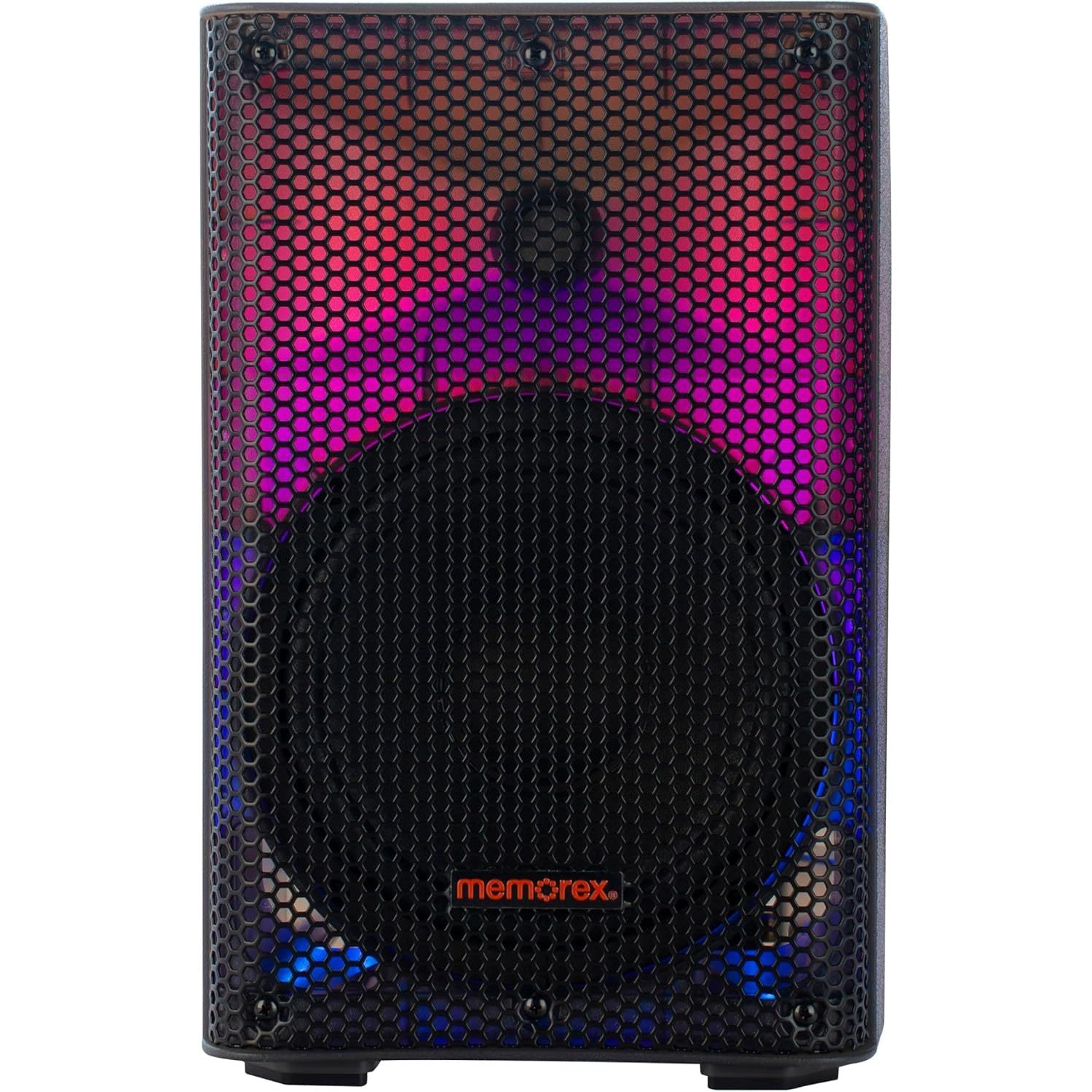 Memorex MX-PS801 50W Bluetooth Party Speaker - 8" Woofer, Titanium Tweeter, LED
