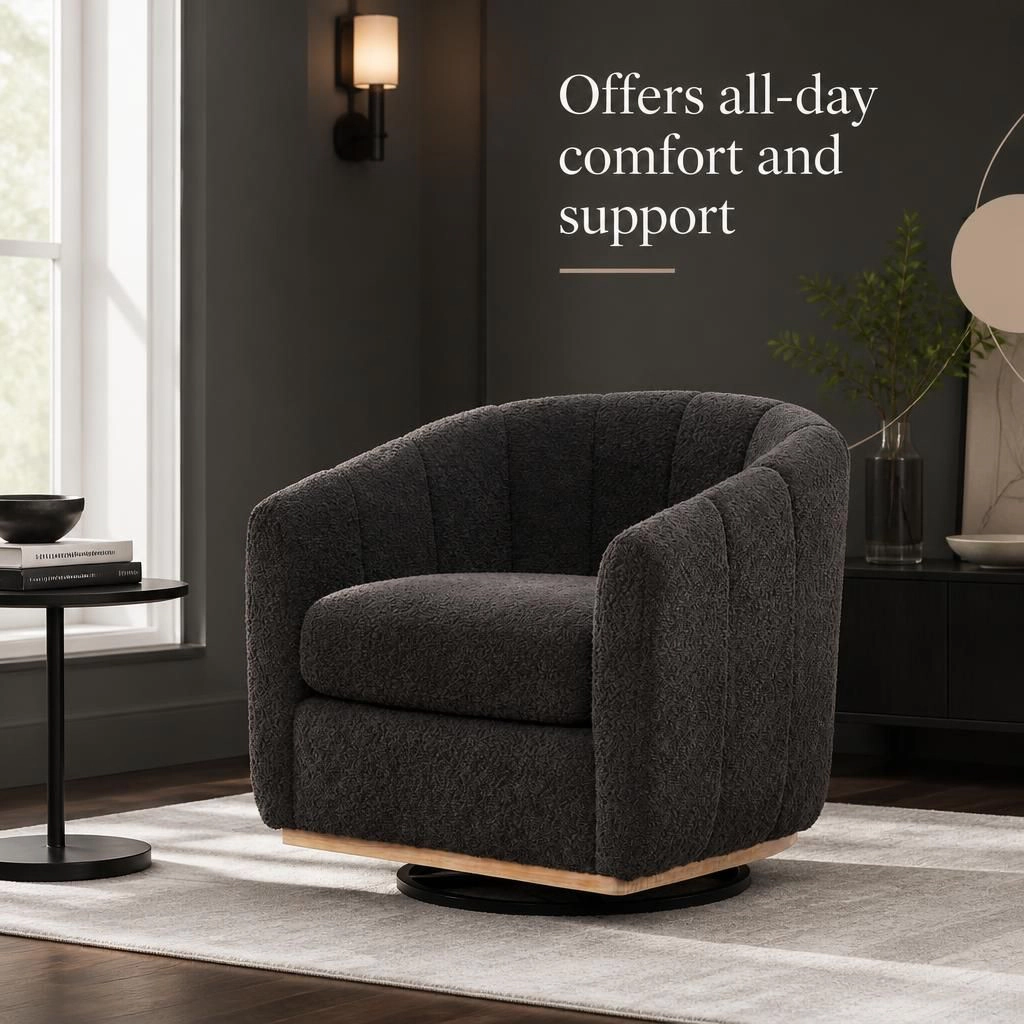 GOODSILO Soft Chenille Upholstered Accent Chair