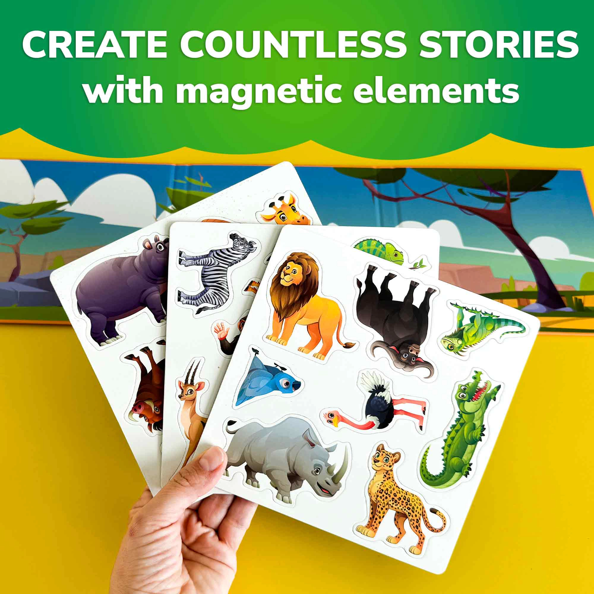 QUOKKA Travel Magnetic Puzzle Game, 20+ Piece Educational Puzzles for Kids Ages 3-5