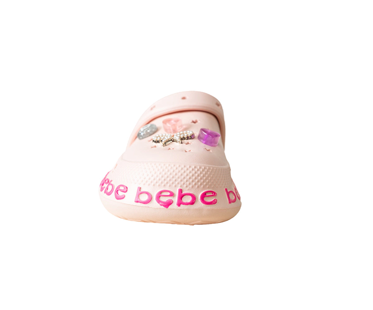 Bebe Girl's EVA Clog with Charms Sherpa Lining