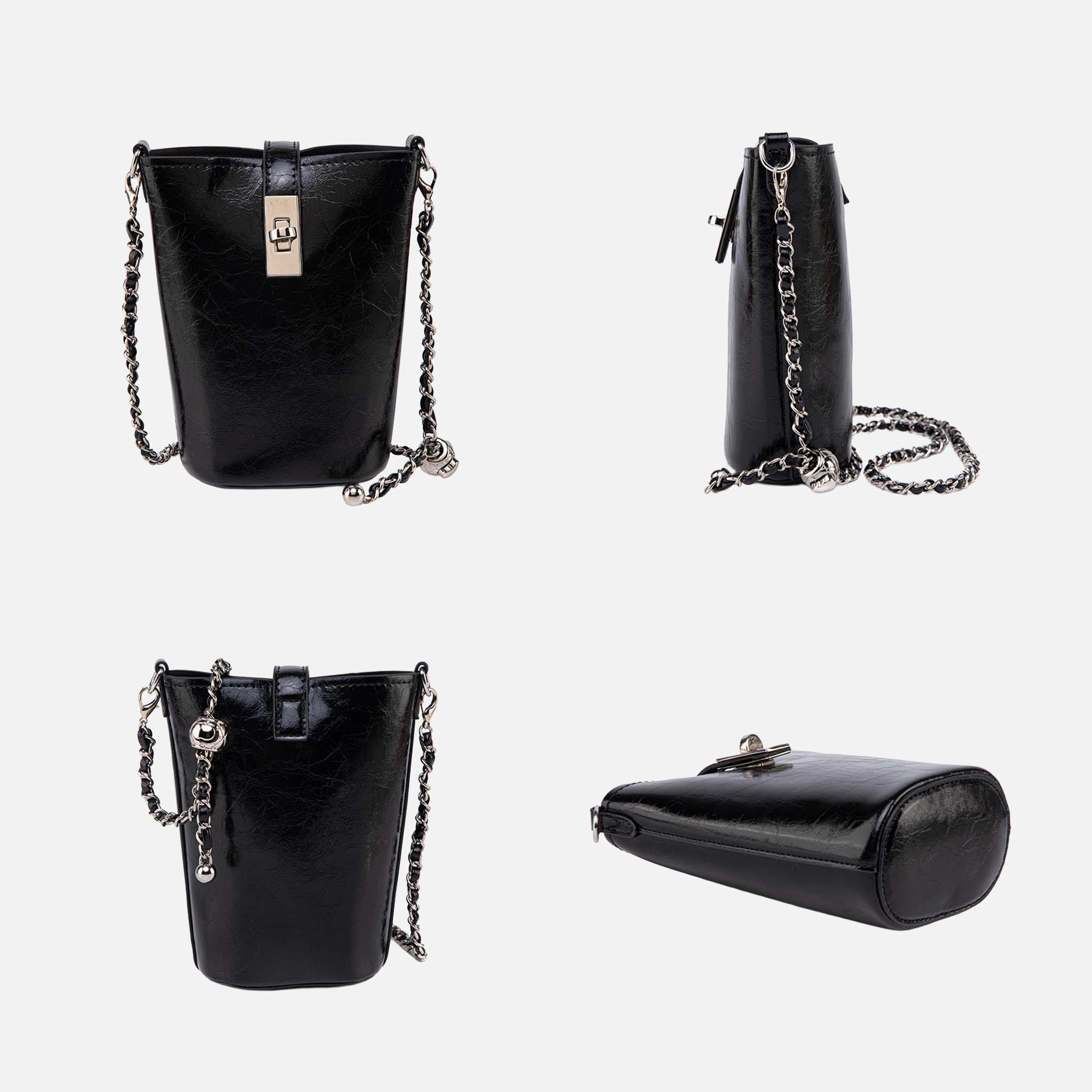 J'OMOR by Mia Faux Leather Turn-Lock Crossbody Bag, 6" x 7"