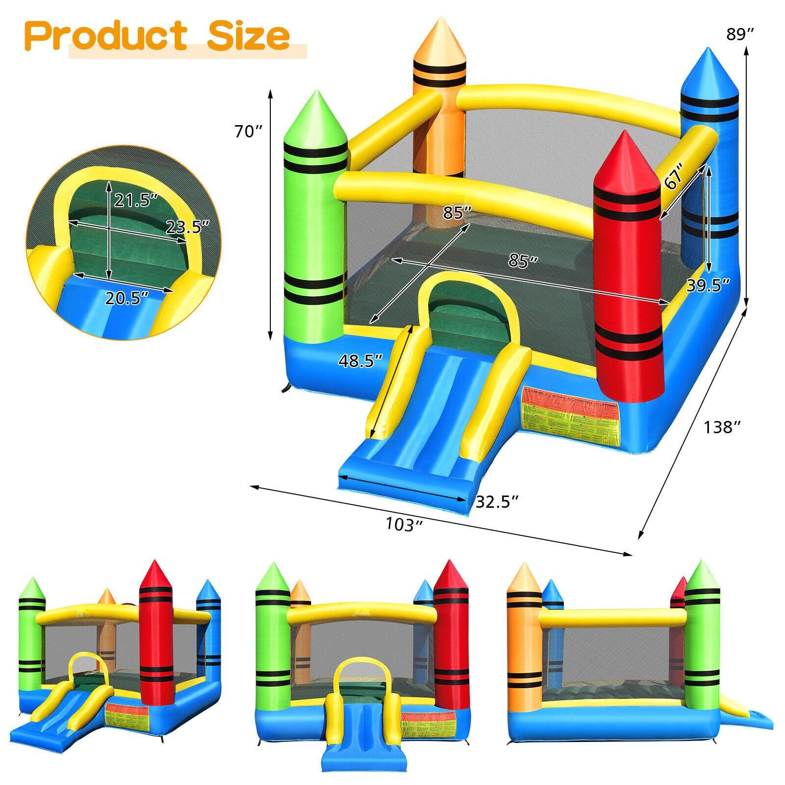SUGIFT Slide and Ball Pit Blower Not Included Kids Inflatable Bounce House
