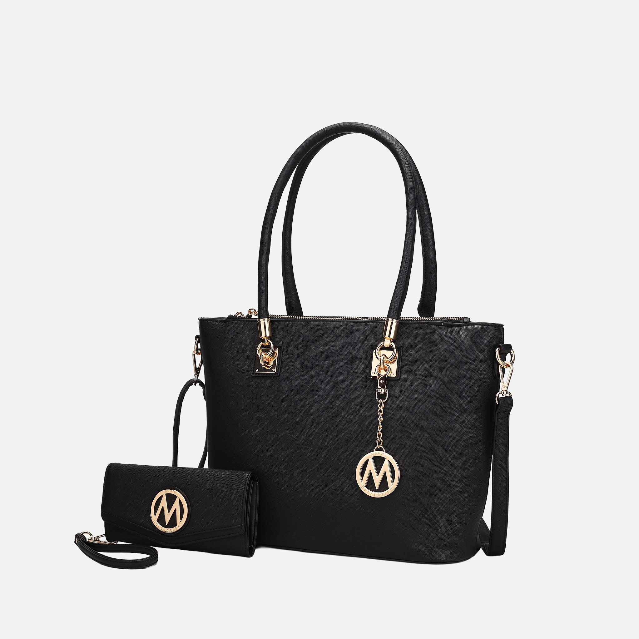 MKF Collection by Mia K Vanessa Women's Tote Bag with Wristlet Wallet - Solid Vegan Leather Handbag Set