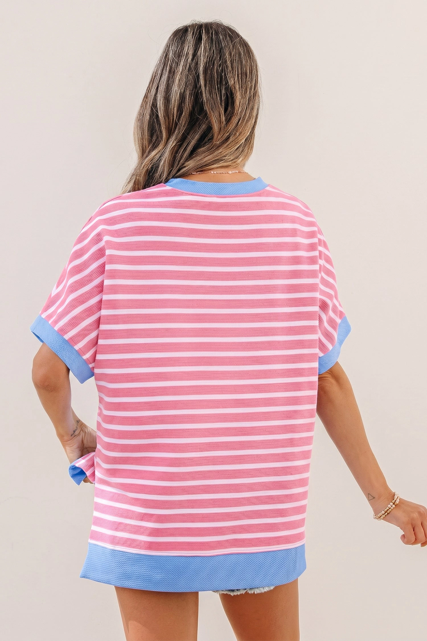 Threaded Pear Kelly Loose Short Sleeve Top