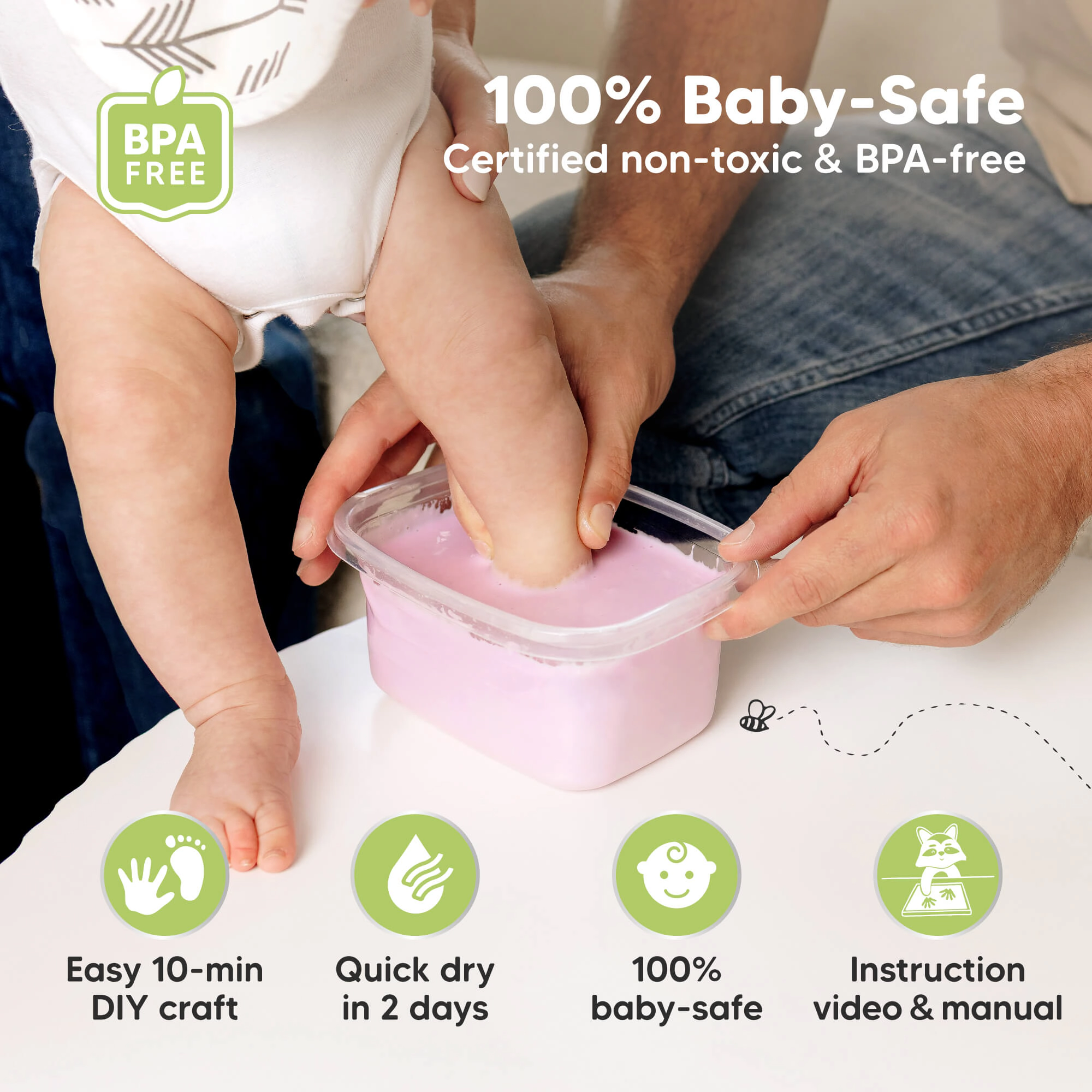 KeaBabies Reve Baby Casting Kit for Hand and Foot
