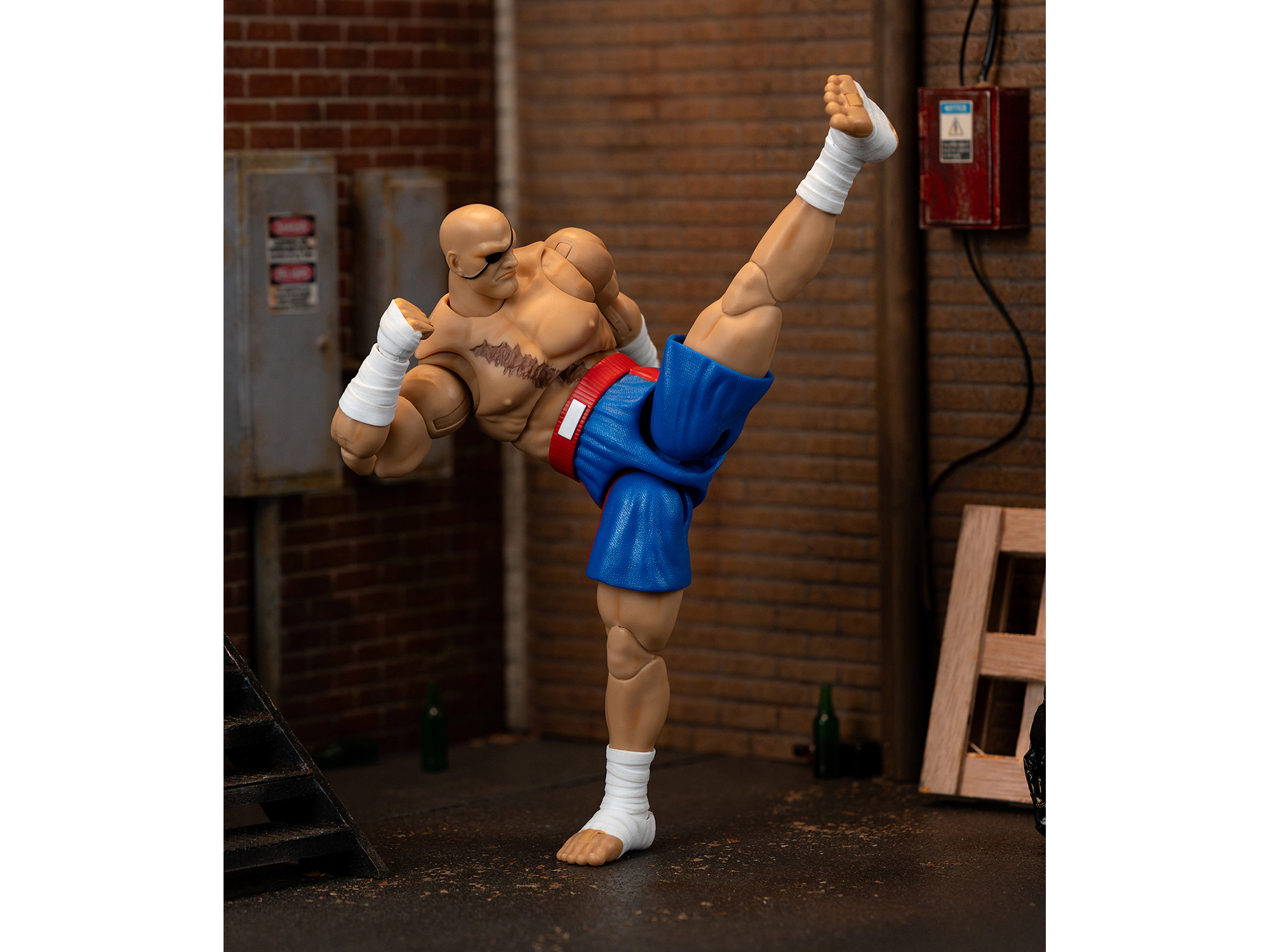 Jada Sagat 7.5" Moveable Figure with Accessories and Alternate Head and Hands "Ultra Street Fighter II: The