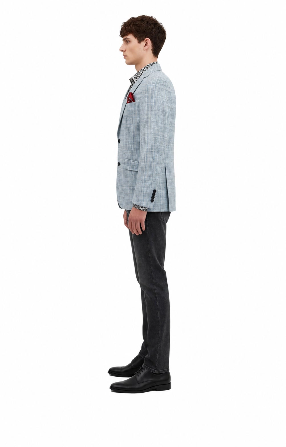 Elie Balleh Men's Slim Fit Single Breasted Blazer