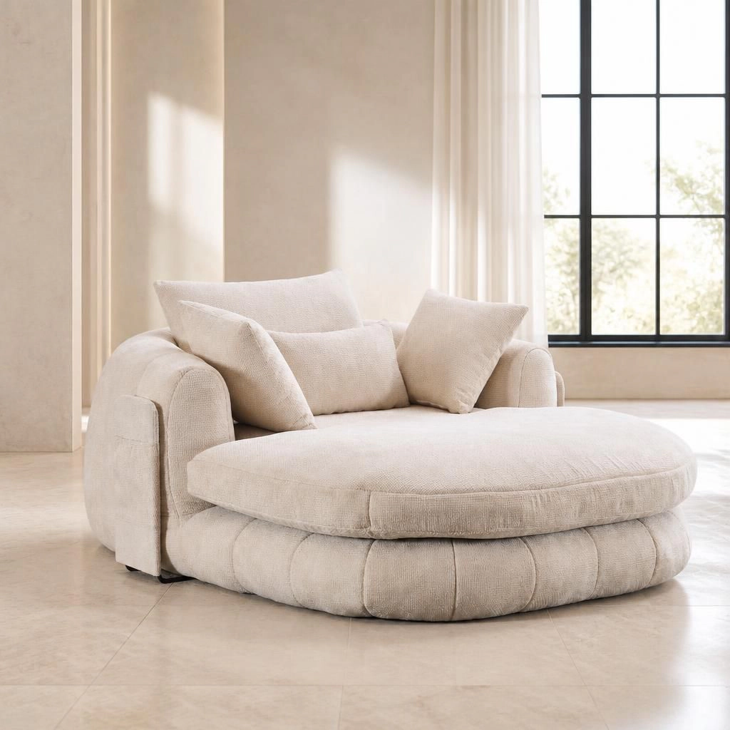 GOODSILO Soft Chenille Large Comfy Lazy Sofa Lounge Chair