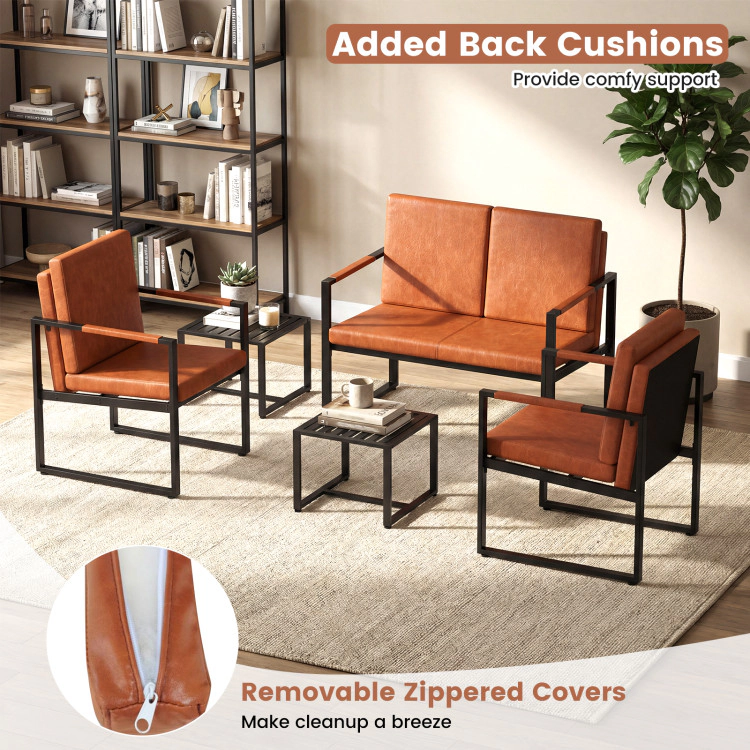 Hivvago Modern Loveseat Sofa 2 Seater Small Couch