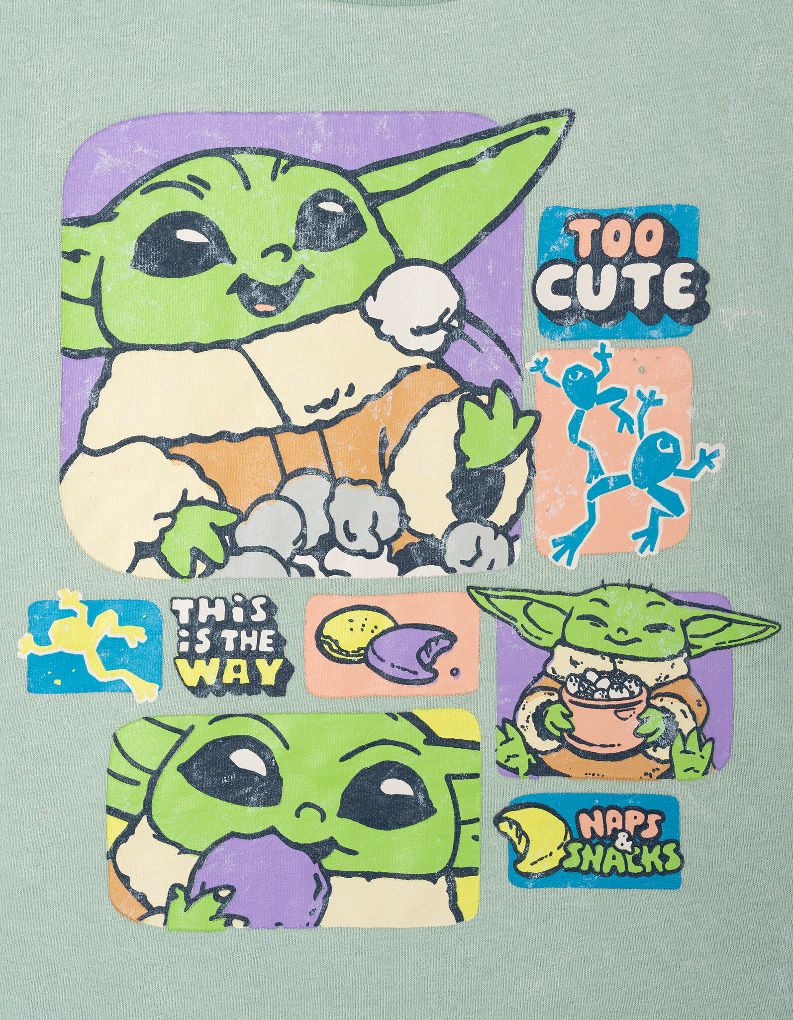 Star Wars The Mandalorian Grogu Girls' 2-Piece Mineral Wash T-Shirt and Skort Set