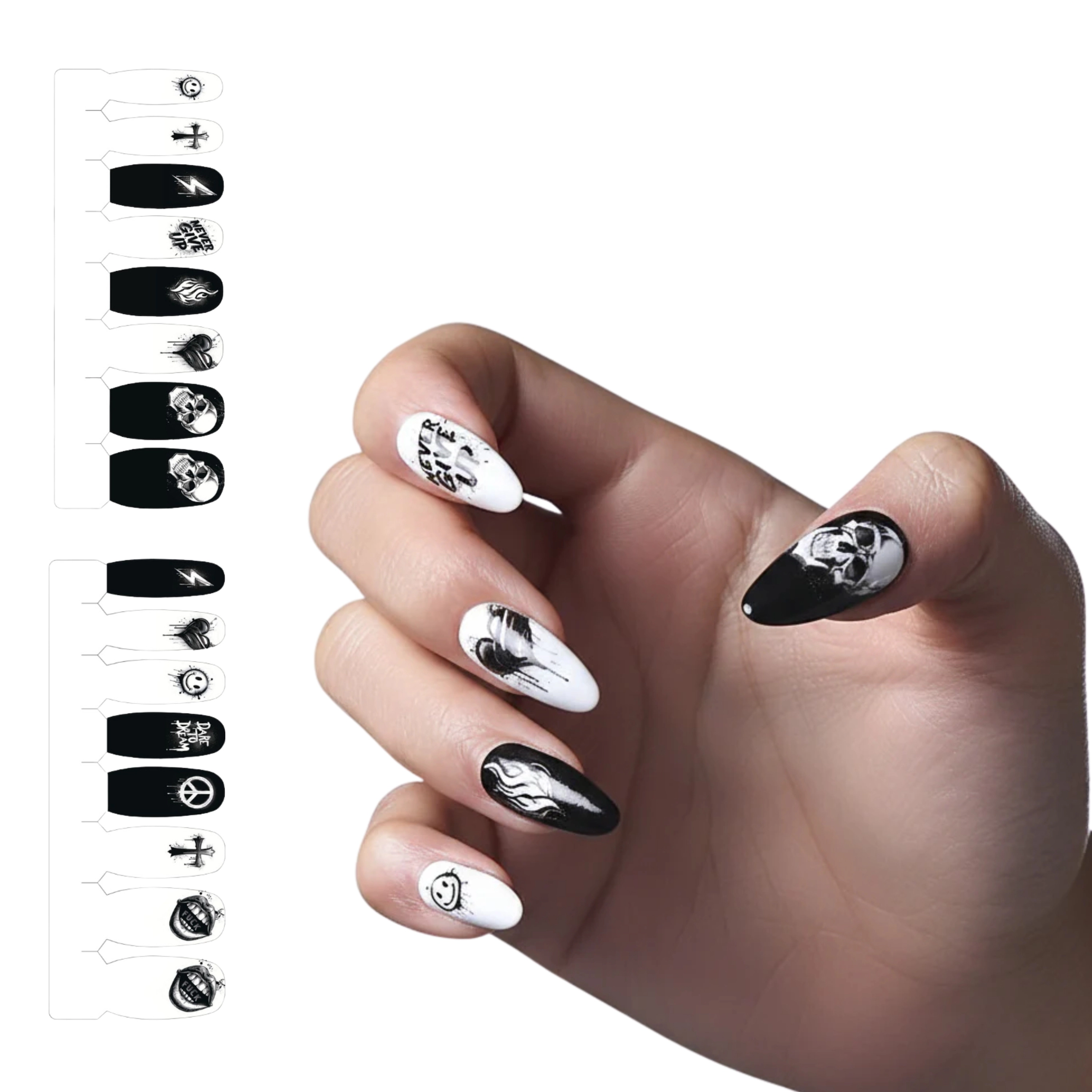 XPNail Women's 2-Pack Bundle of Nail Polish Strips Fyre 16ct