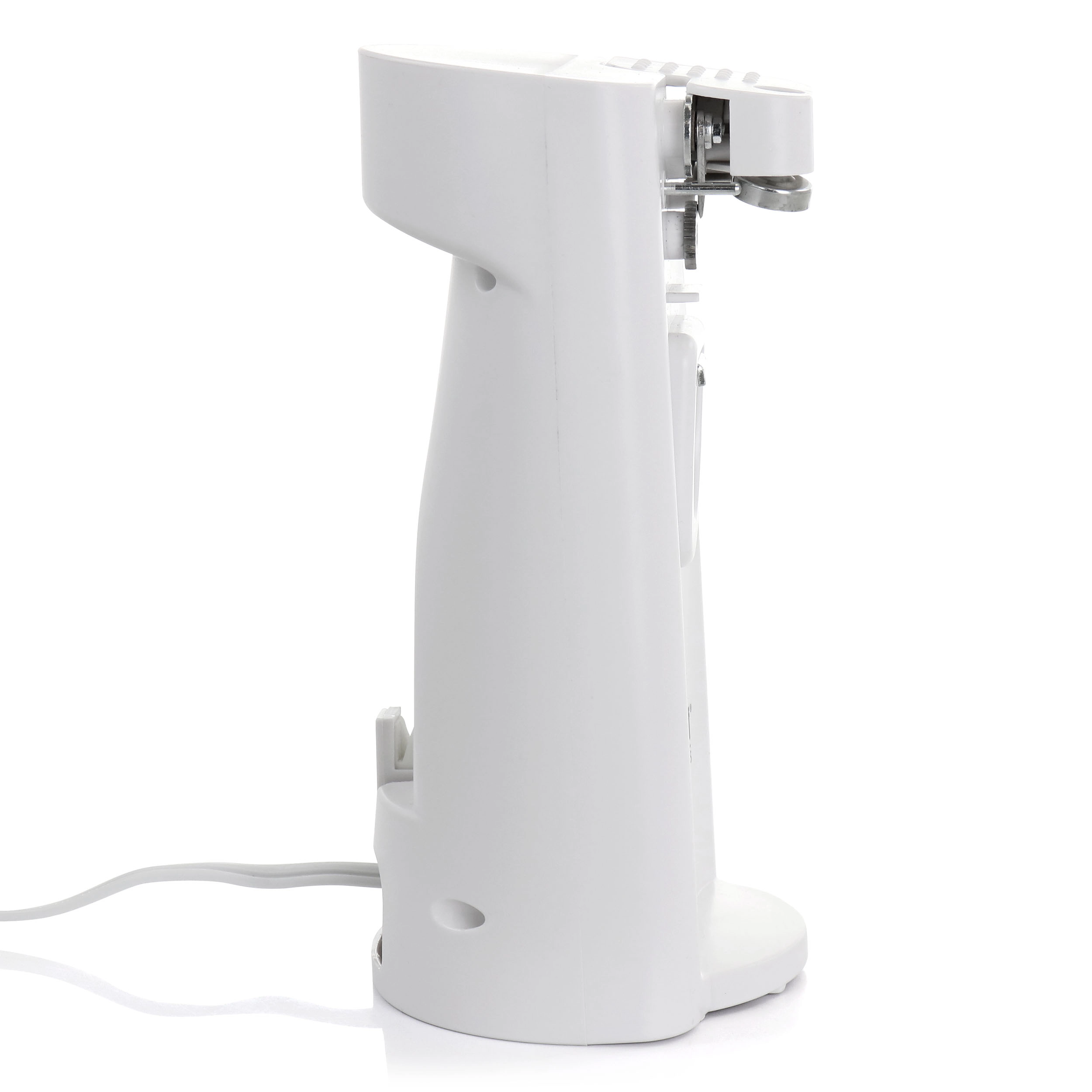 Better Chef Deluxe Electric Can Opener with Built in Knife Sharpener and Bottle Opener in White
