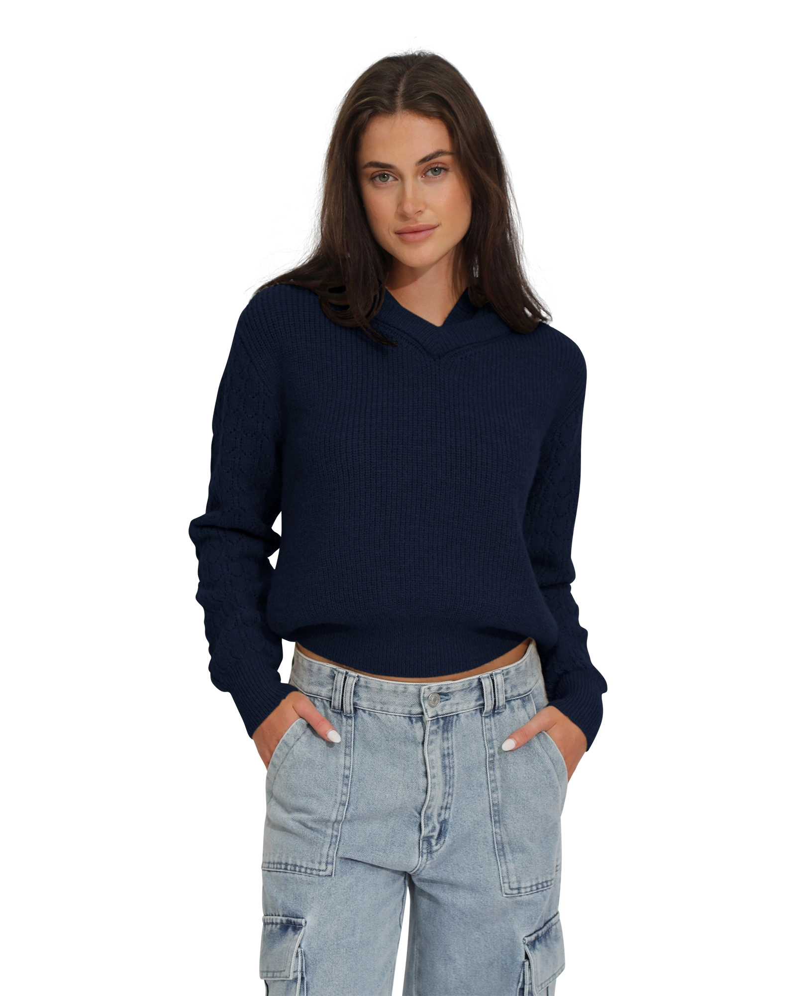 Belle & Bloom Womens On the Run Knitted Hoodie