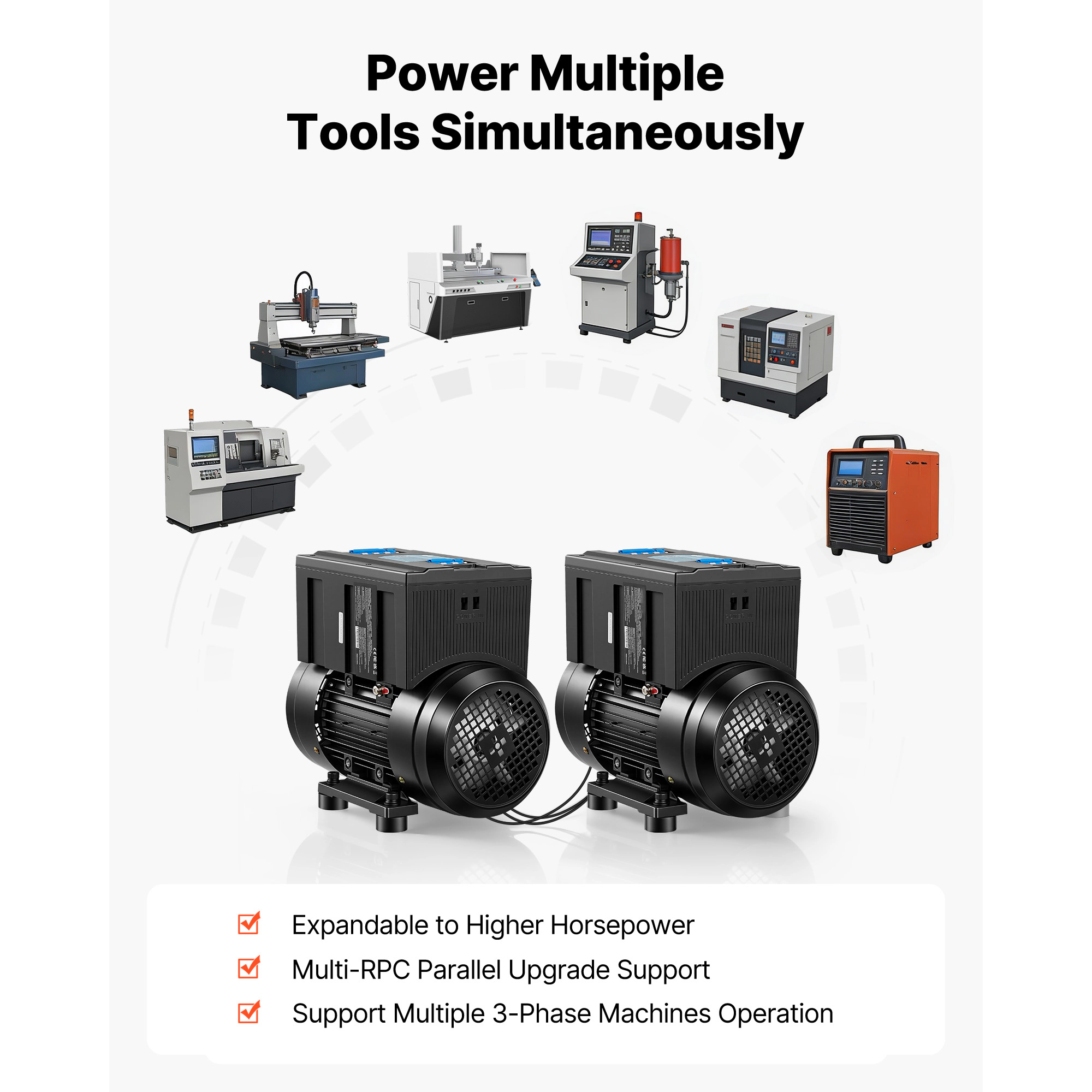 HONGGE Single Phase to 3-Phase Rotary Converter