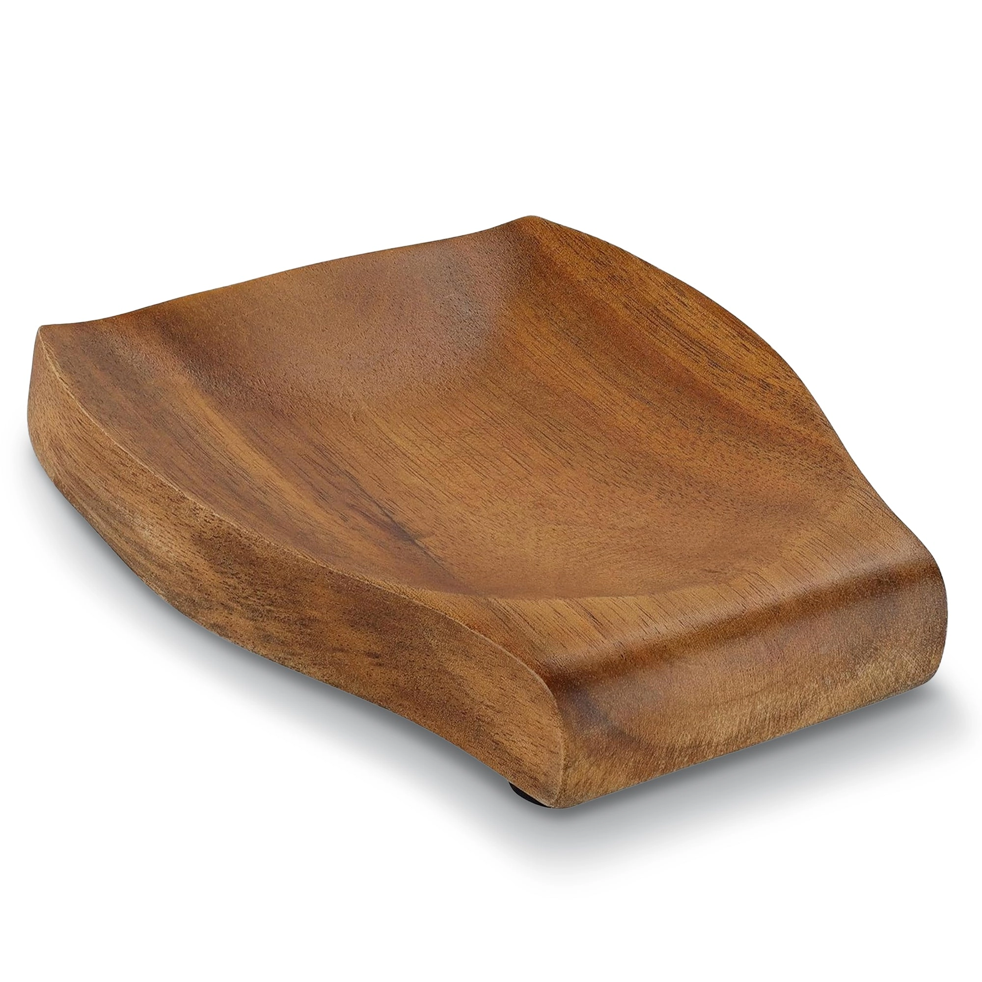 Cheer Collection Teak Wood Spoon Rest with Non-Slip Base