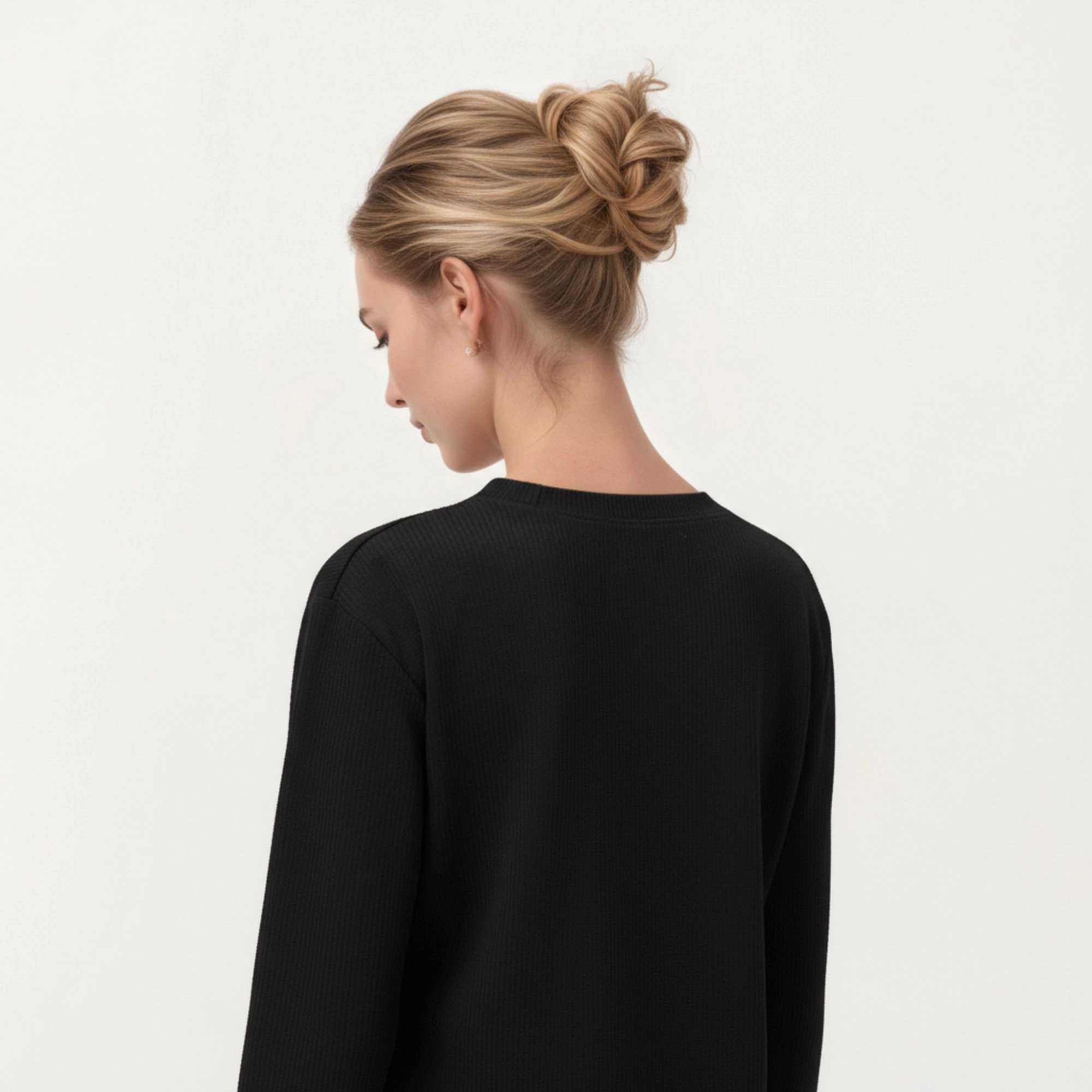 Anna-Kaci Women's Long Sleeve Asymmetrical Hem Pullover Top with Crew Neck and Relaxed Fit