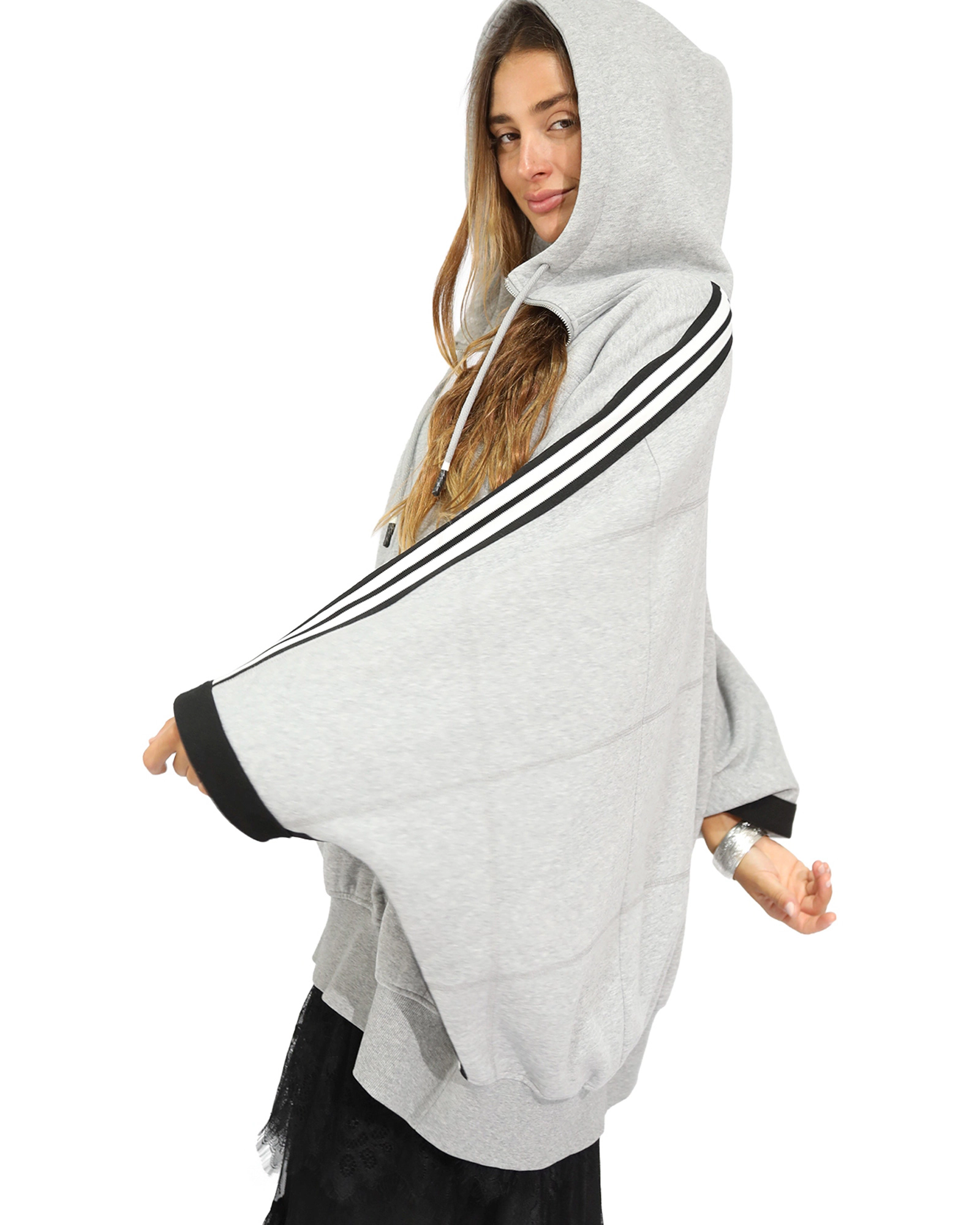 Belle & Bloom Living by the Ocean Oversized Striped Hoodie