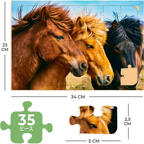 QUOKKA 3-Pack 35-Piece Jigsaw Puzzle Set for Adults and Seniors – Large Piece Puzzle Collection