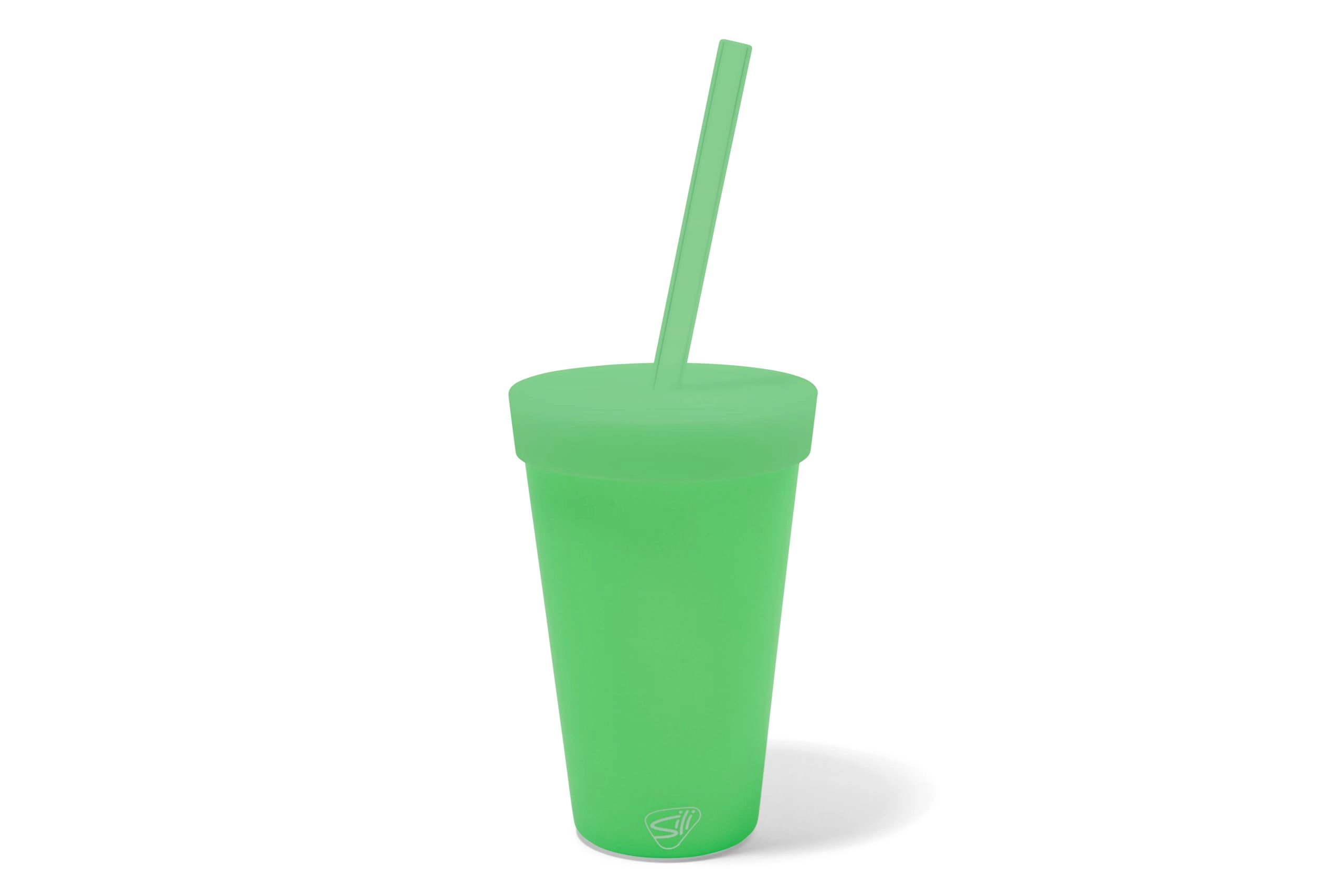 Silipint Silicone 16 oz Glow In The Dark Straw Tumbler