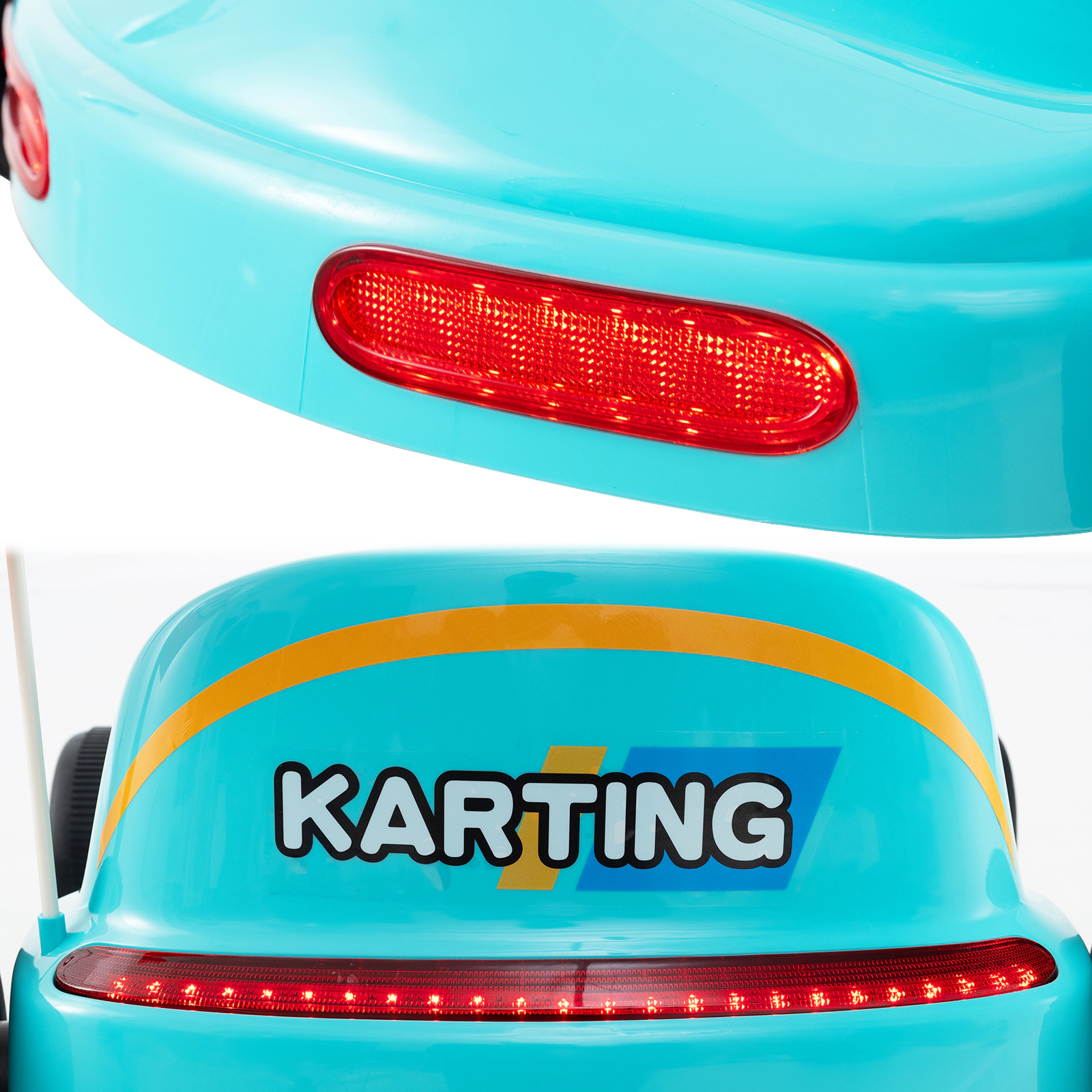 12V Kids Electric Go Kart 3-Speed Parent Remote 2-Speed Manual Mode One-Button Start LED Lights Ages 3+ Blue