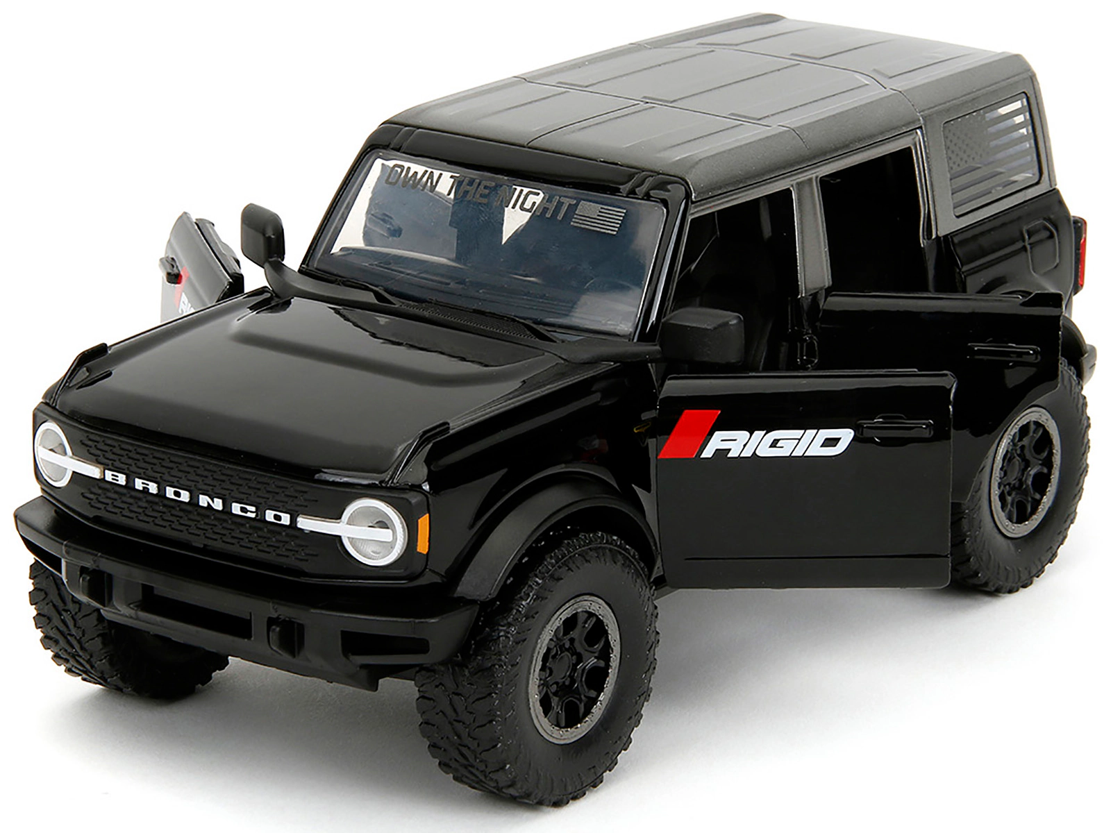 Jada 2021 Ford Bronco Badlands Black "Rigid" with Extra Wheels "Just Trucks" Series 1/24 Diecast Model Car by Jada
